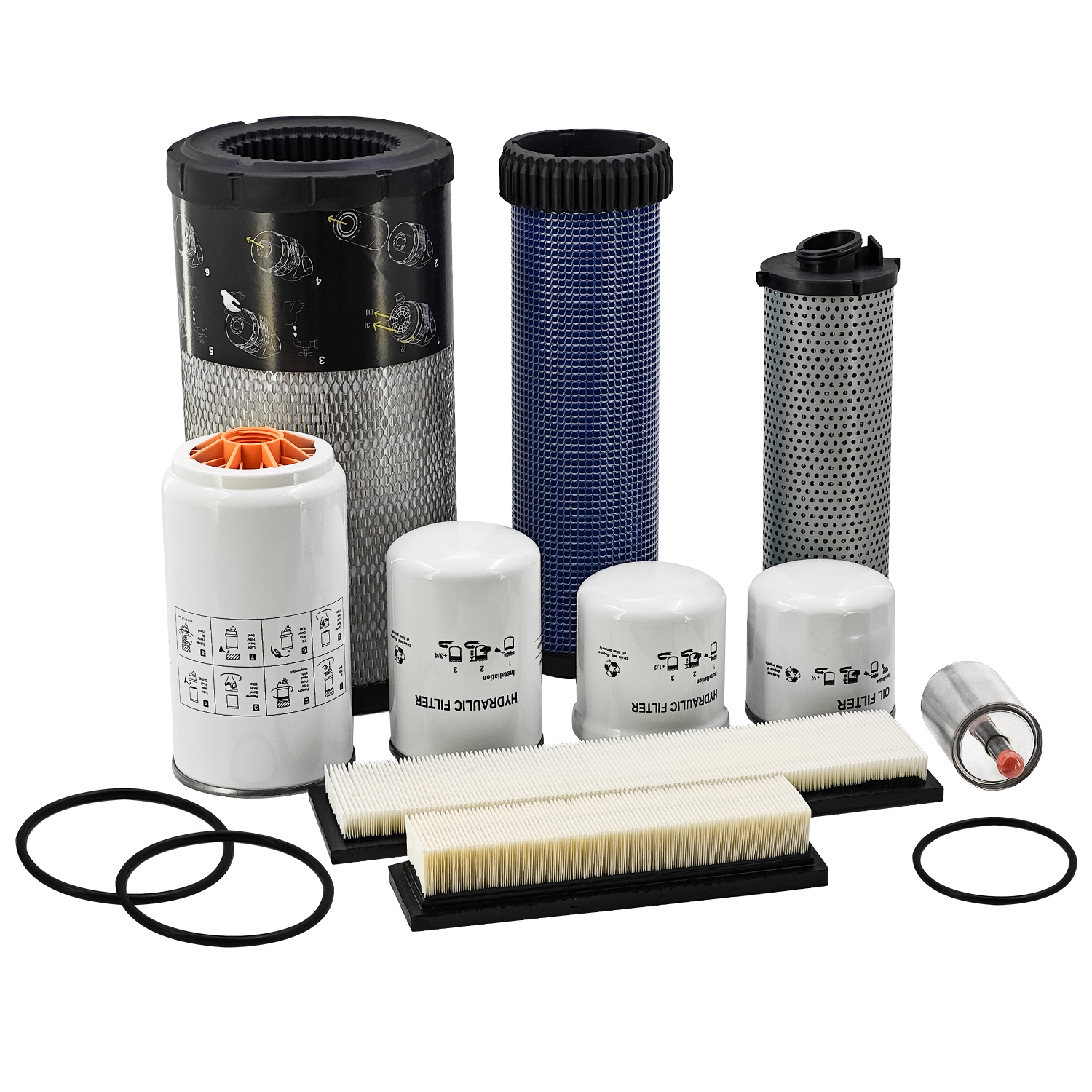 Maintenance Filter Kit 10Pcs for Bobcat S62 S64 S66 S76 S86 T62 T64 T66 T76 T86