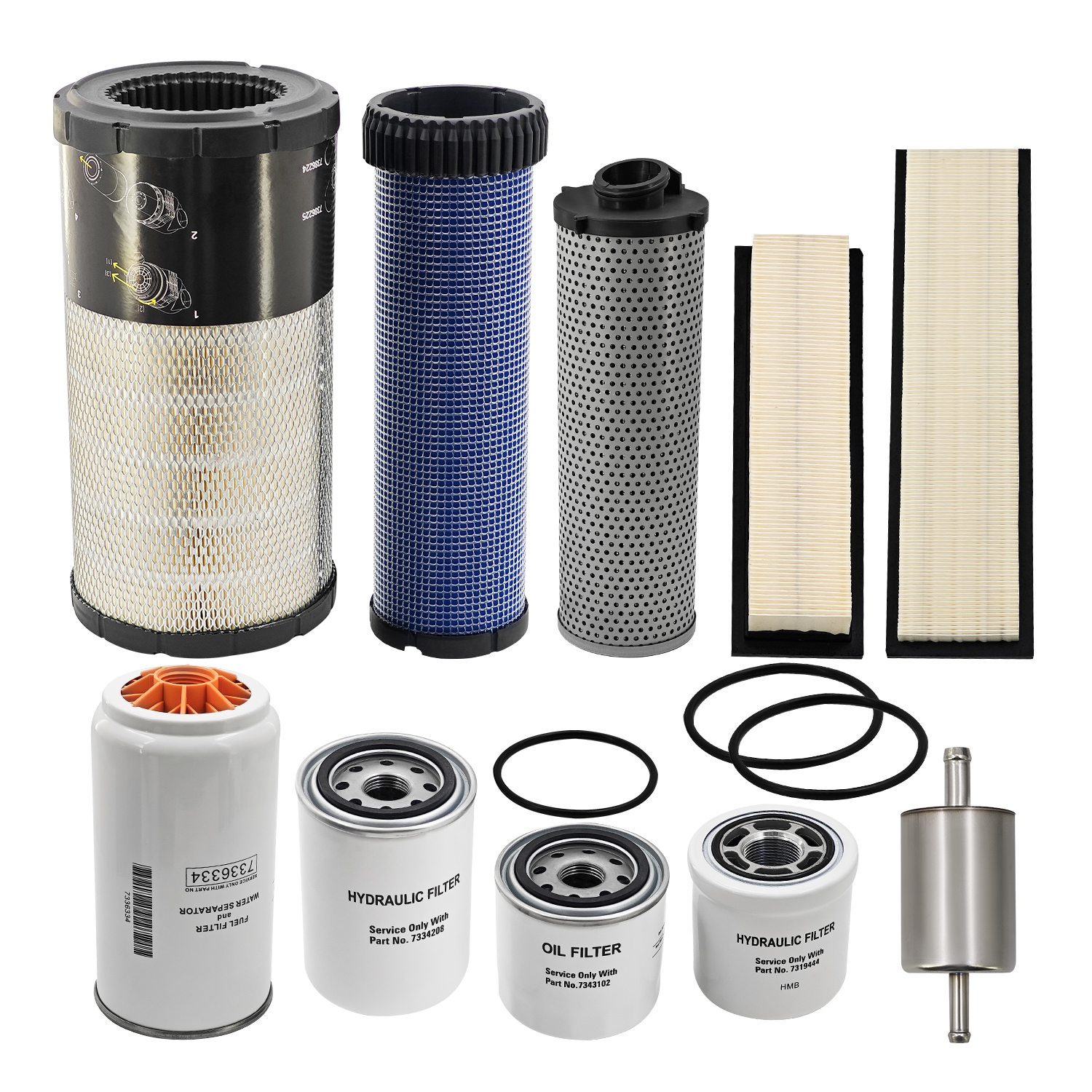 Maintenance Filter Kit 10Pcs for Bobcat S62 S64 S66 S76 S86 T62 T64 T66 T76 T86