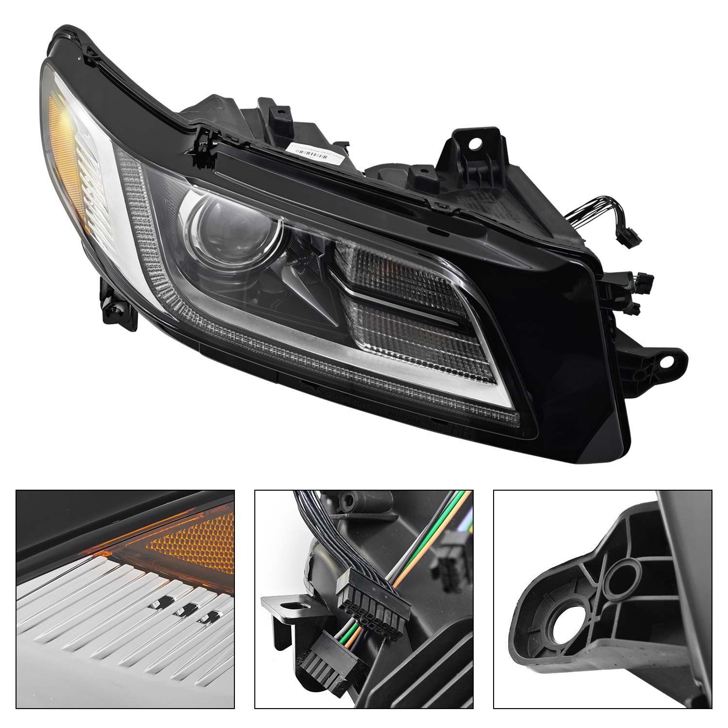 Xenon HID Headlight Assy Right Side for 2017-2020 Lincoln Continental 2.7L 3.0L EcoBoost 3.7L Duratec, w/Headlamp Leveling