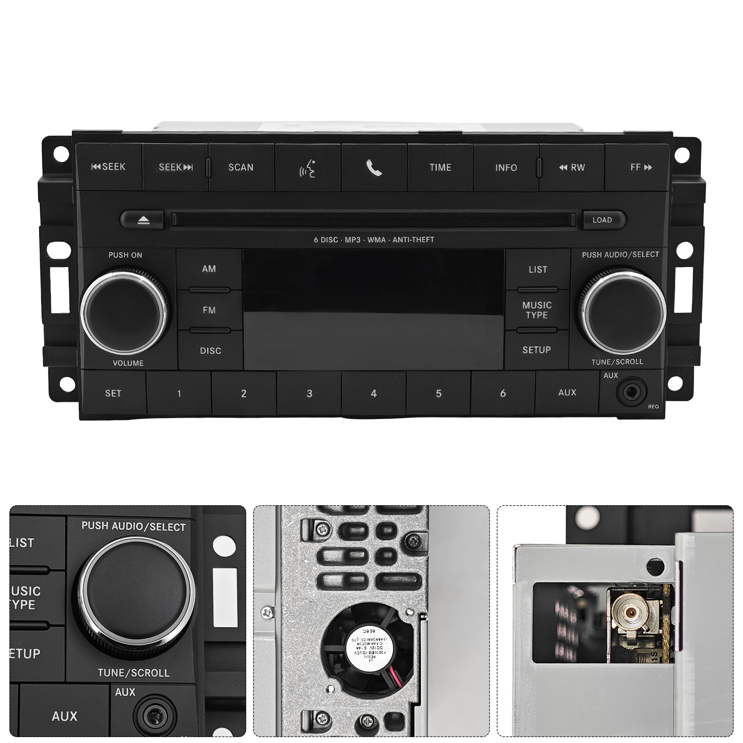 New Radio 6 DVD Changer Compatible with Jeep for Dodge 2007-2018