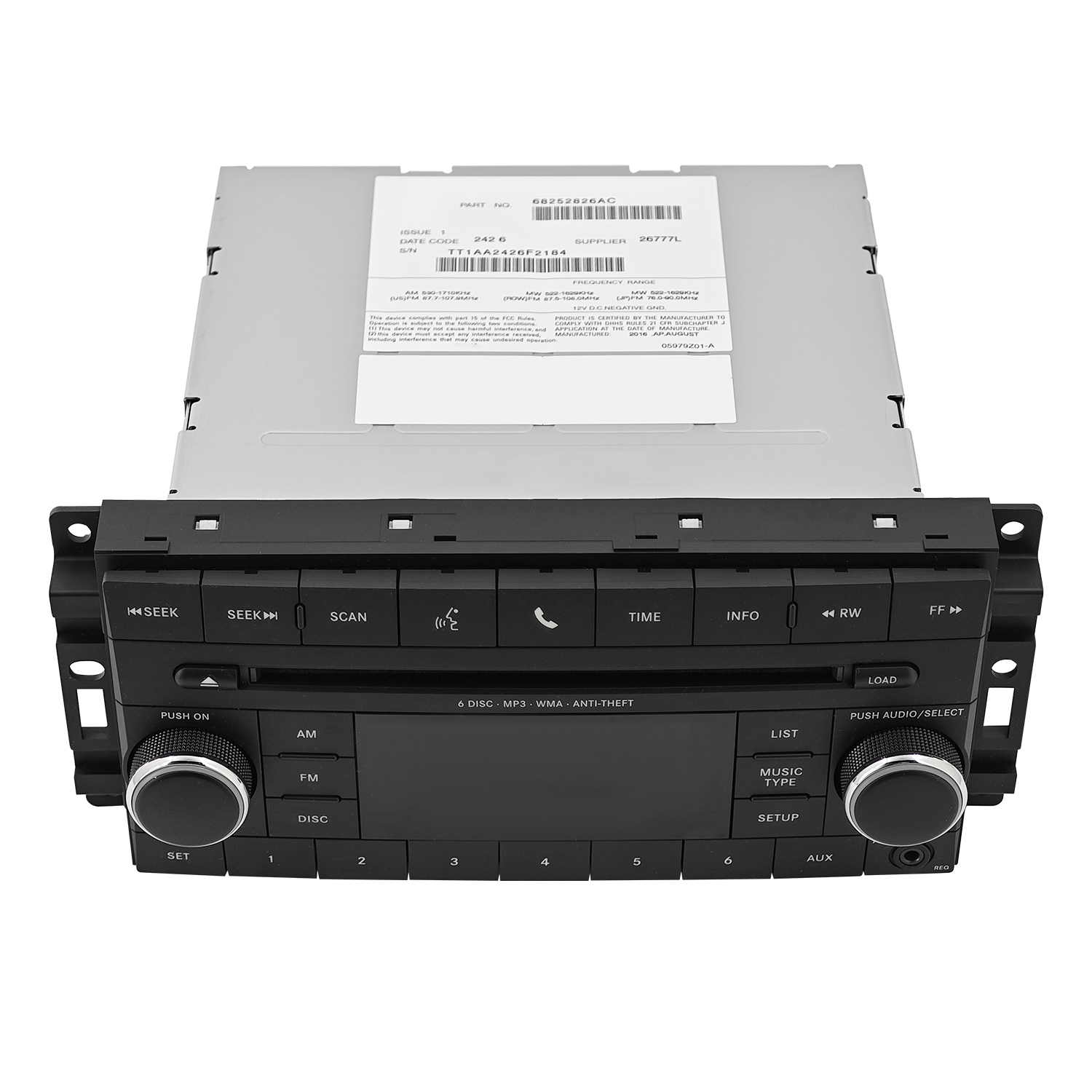 New Radio 6 DVD Changer Compatible with Jeep for Dodge 2007-2018