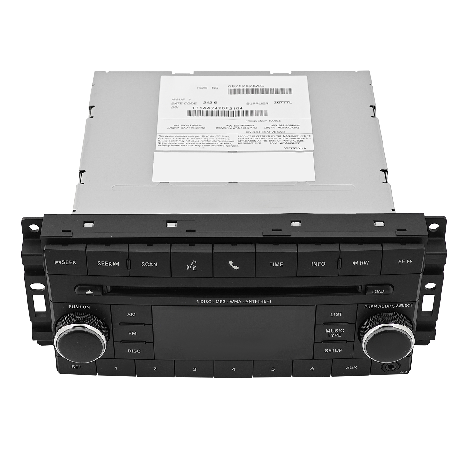 New Radio 6 DVD Changer Compatible with Jeep for Dodge 2007-2018