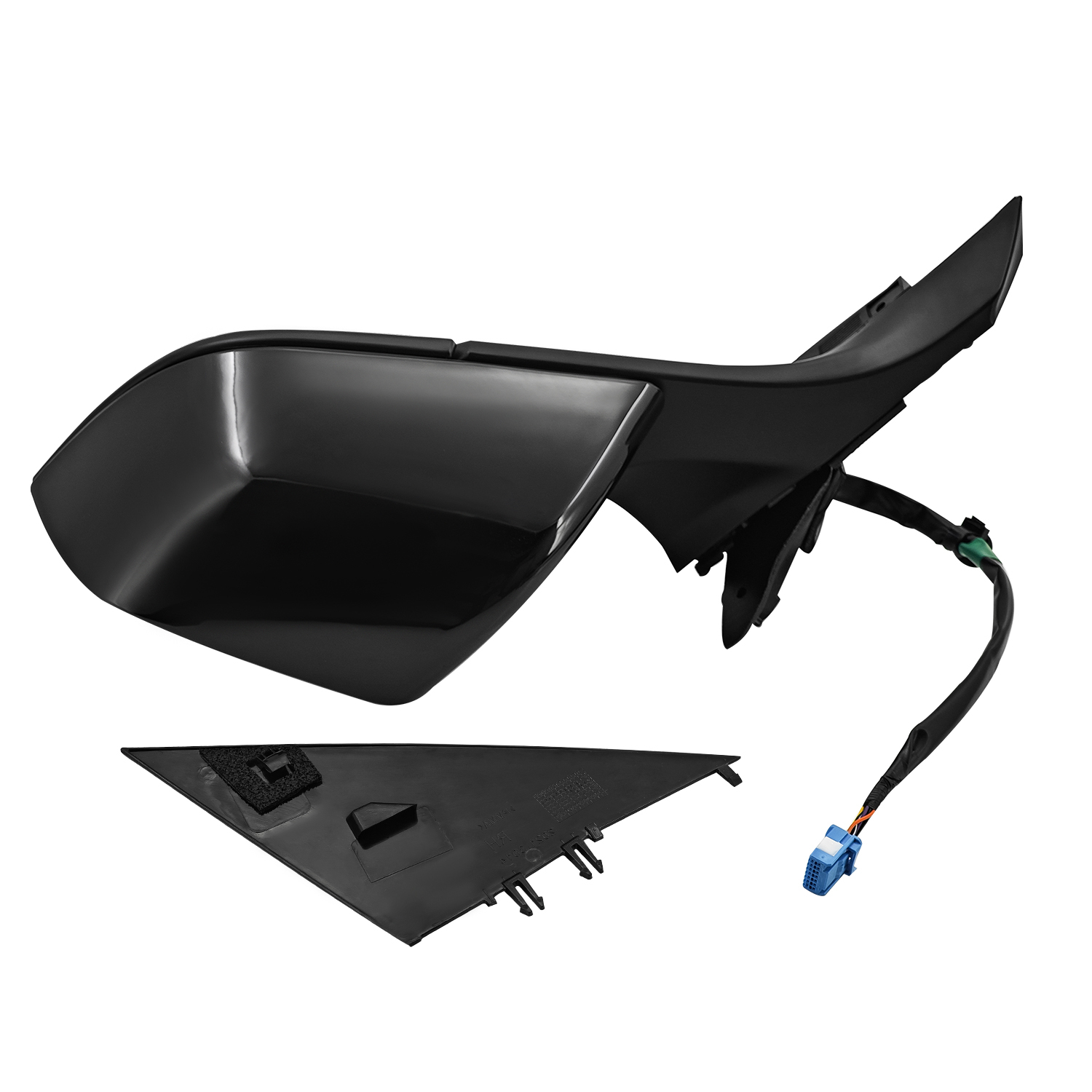 Left Driver Side Mirror New for Tesla Model 3 2021-2025, 10-Pin, Power Folding and Adjustment, Position Memory, Heated Defrost, No Antenna; 152183100C