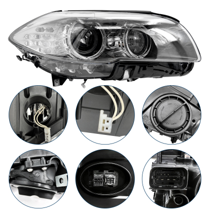 HID Xenon Headlight Assembly, Fits for BMW 5-Series 535i 528i 550i F10 F18 2011-2013, Adaptive AFS W/TMS Control Module/Xenon Ballast/Bulb (Right Passenger sSide)