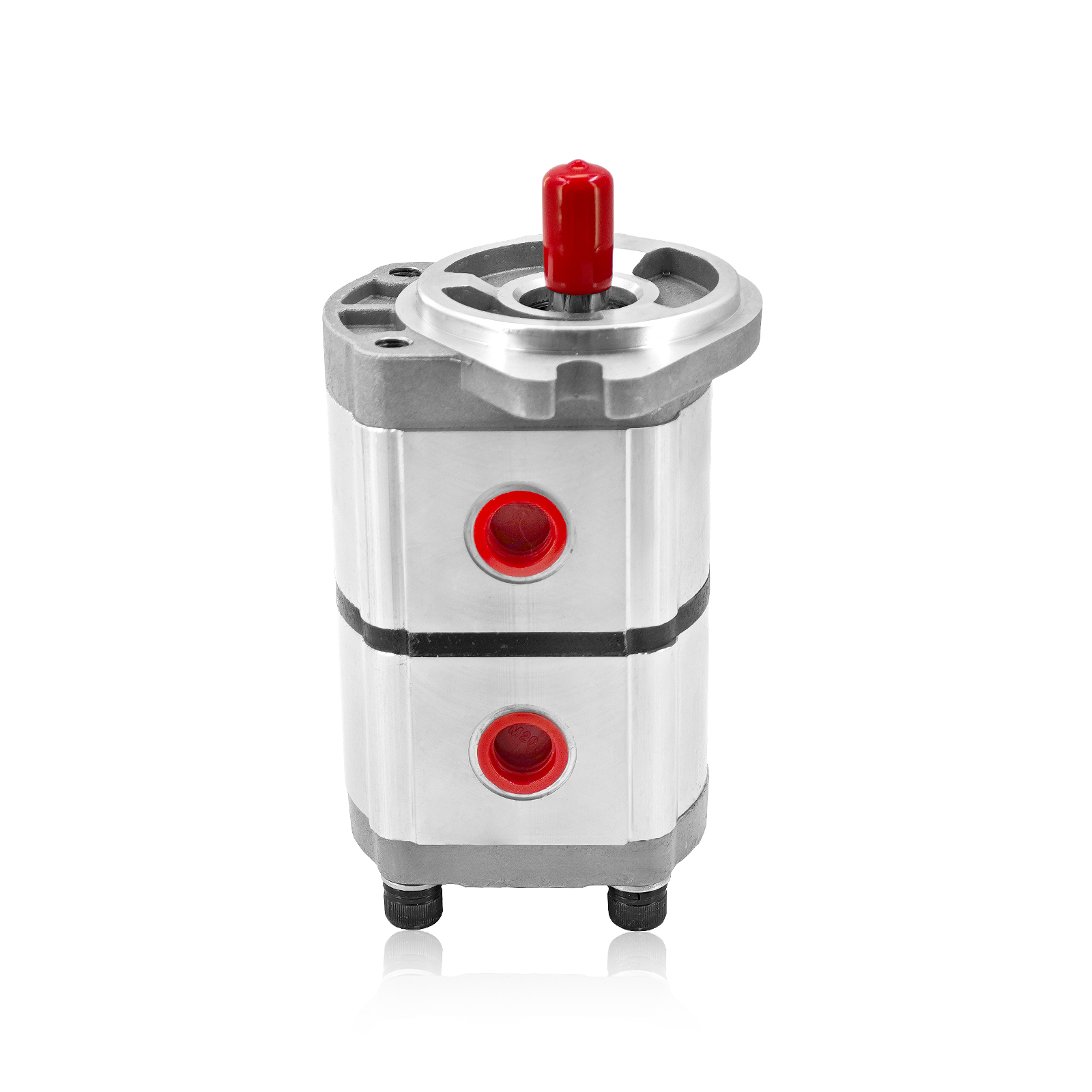 Two-Section Acting Hydraulic Pump, Hydraulic Gear Pump Fit for Skid Steer Loader KTT23