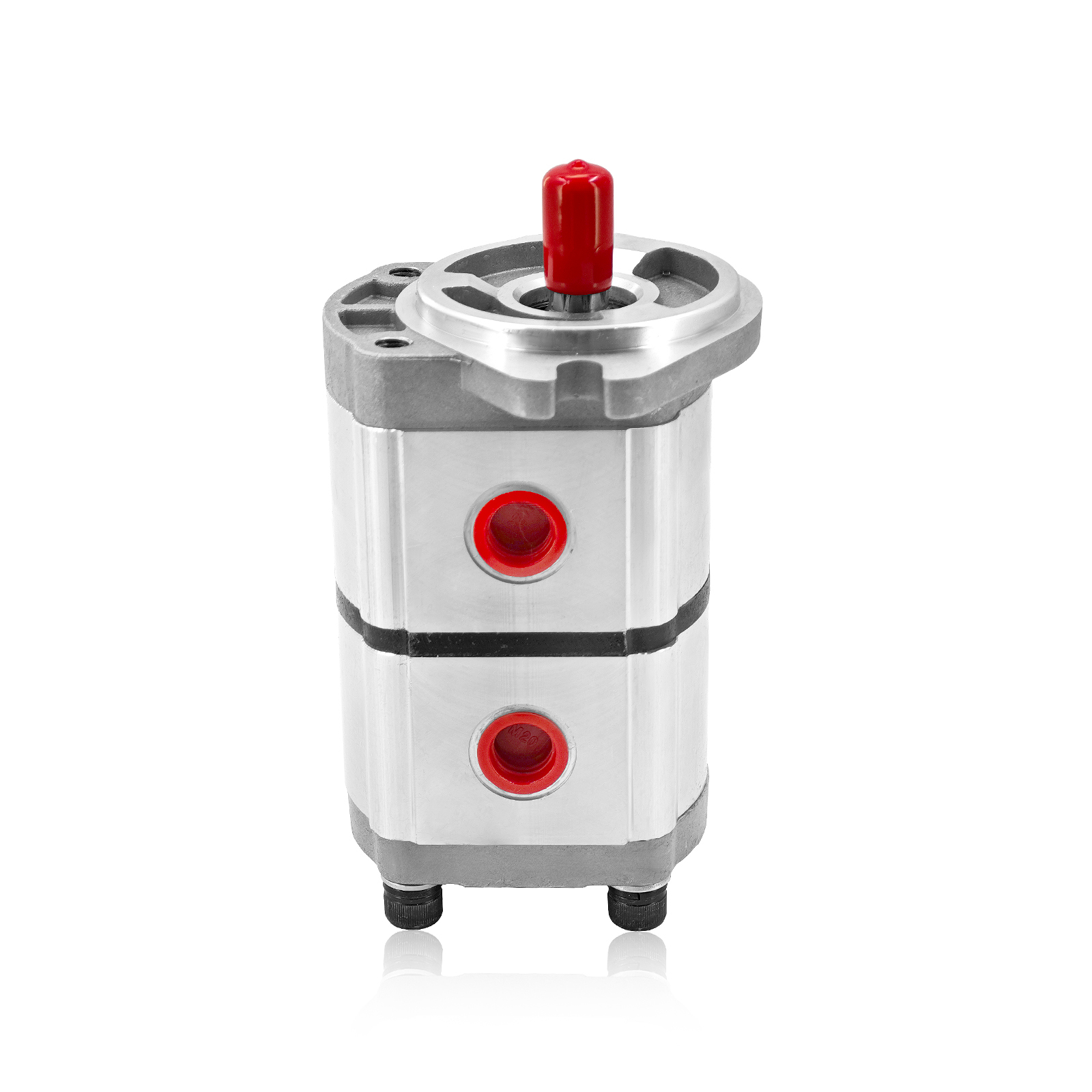 Two-Section Acting Hydraulic Pump, Hydraulic Gear Pump Fit for Skid Steer Loader KTT23