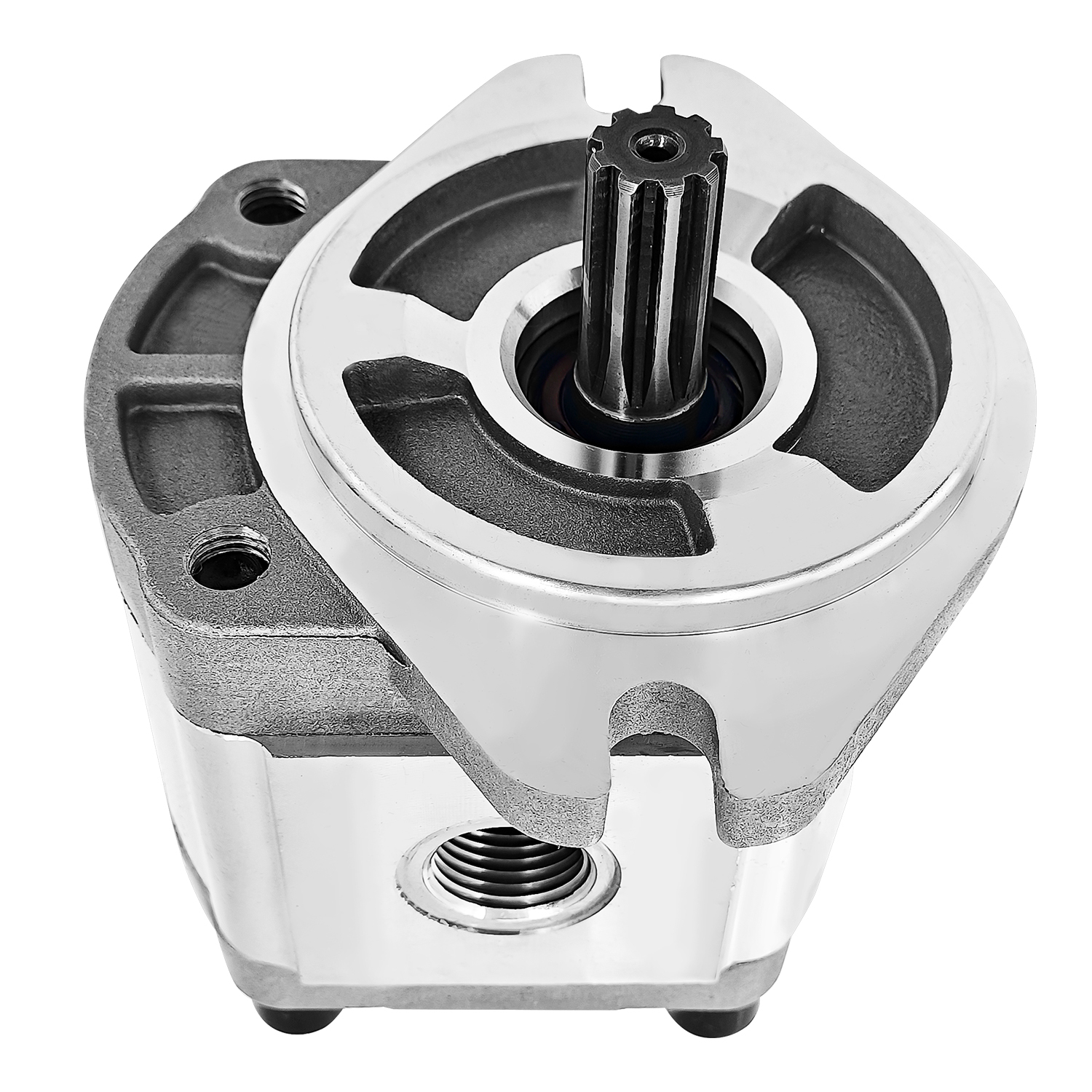 Single Acting Hydraulic Gear Pump for AGT H12 and More 1-ton Mini Excavators Digger 700RPM-4000RPM 9 Tooth 20 MPa-25 MPa Inlet G3/4 Outlet G1/2