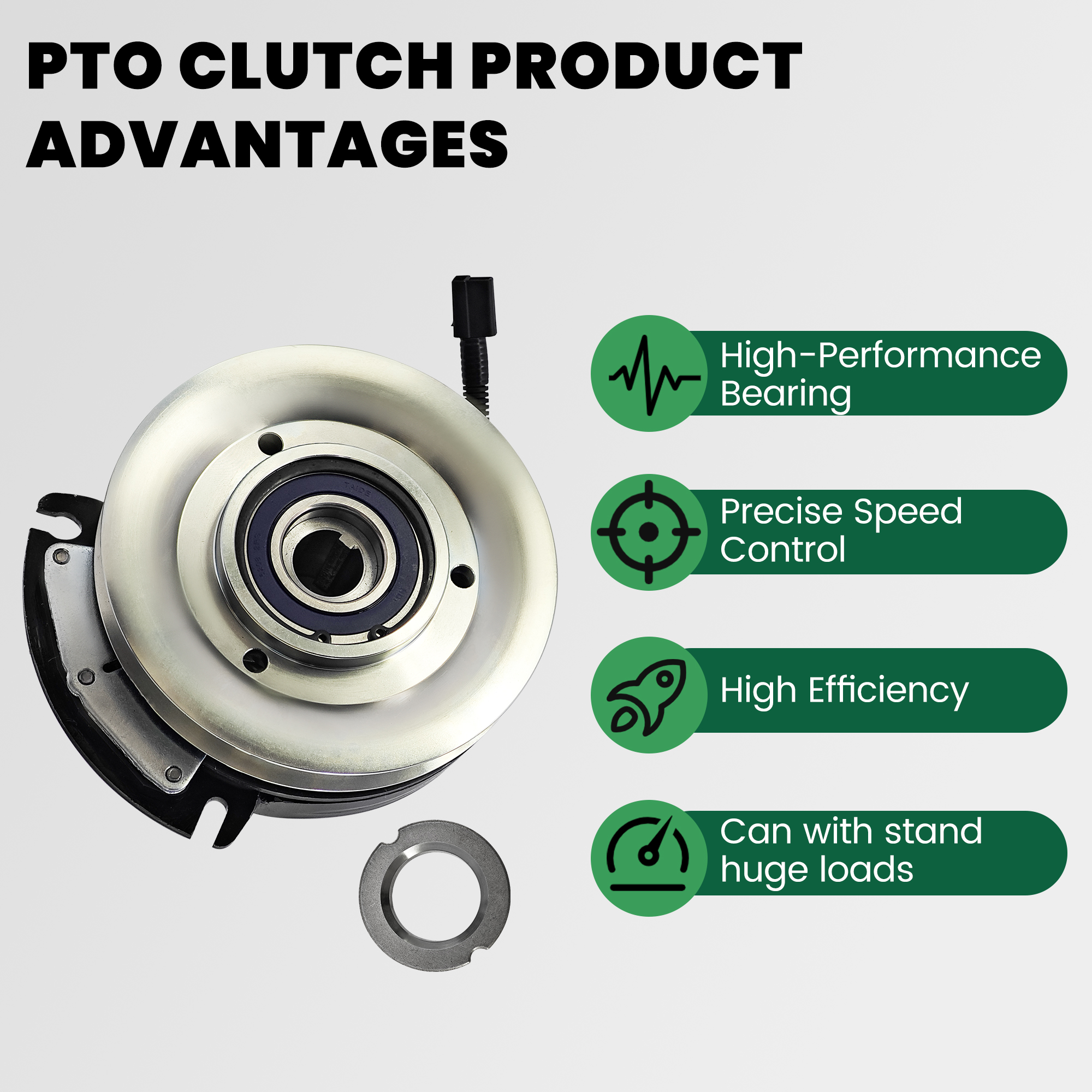 Electric PTO Clutch fit for Hustler Super Z HyperDrive & Super 104 Models 929950 / 930024 / 930065 / 930875 / 931048 / 606936K