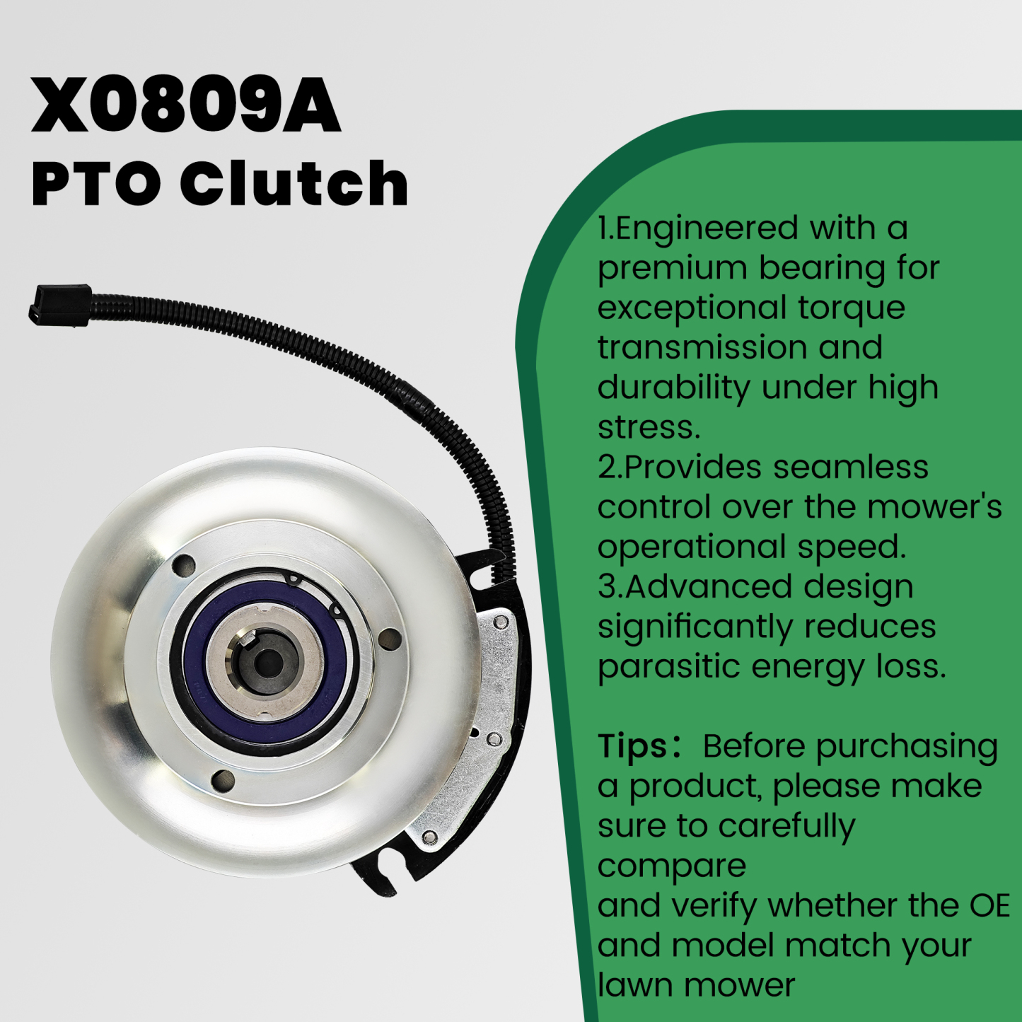 Electric PTO Clutch fit for Hustler Super Z HyperDrive & Super 104 Models 929950 / 930024 / 930065 / 930875 / 931048 / 606936K