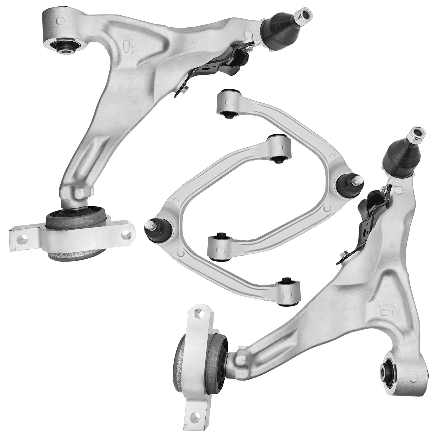  Front Lower & Upper Control Arm Kit for Infiniti M56/M37 2011-2013, M35h 2012-2013, Q70/Q70L 2015-2019 RWD