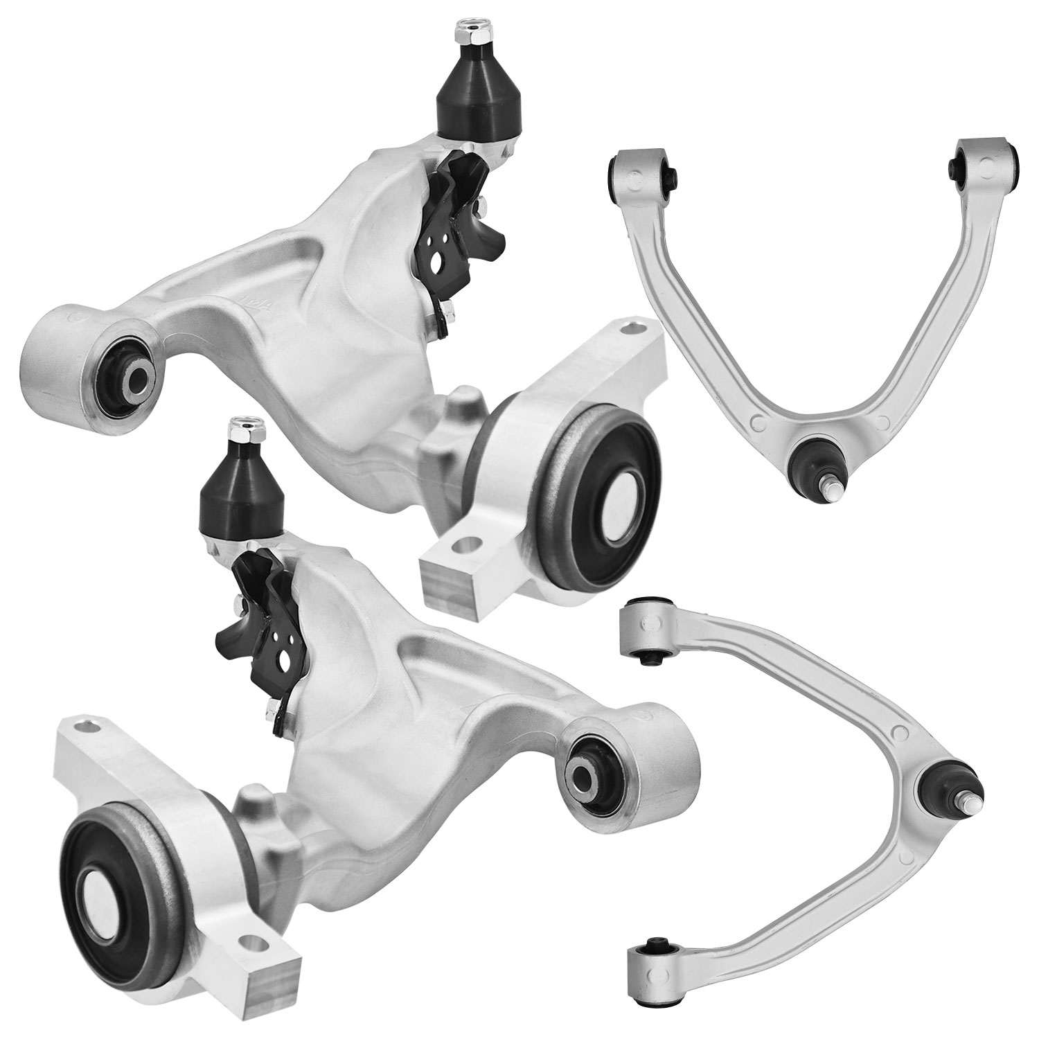  Front Lower & Upper Control Arm Kit for Infiniti M56/M37 2011-2013, M35h 2012-2013, Q70/Q70L 2015-2019 RWD