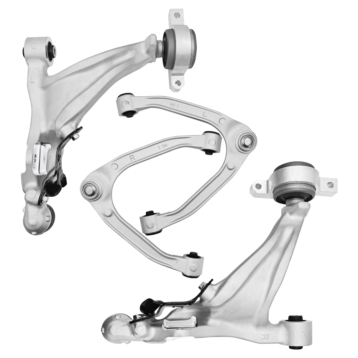  Front Lower & Upper Control Arm Kit for Infiniti M56/M37 2011-2013, M35h 2012-2013, Q70/Q70L 2015-2019 RWD