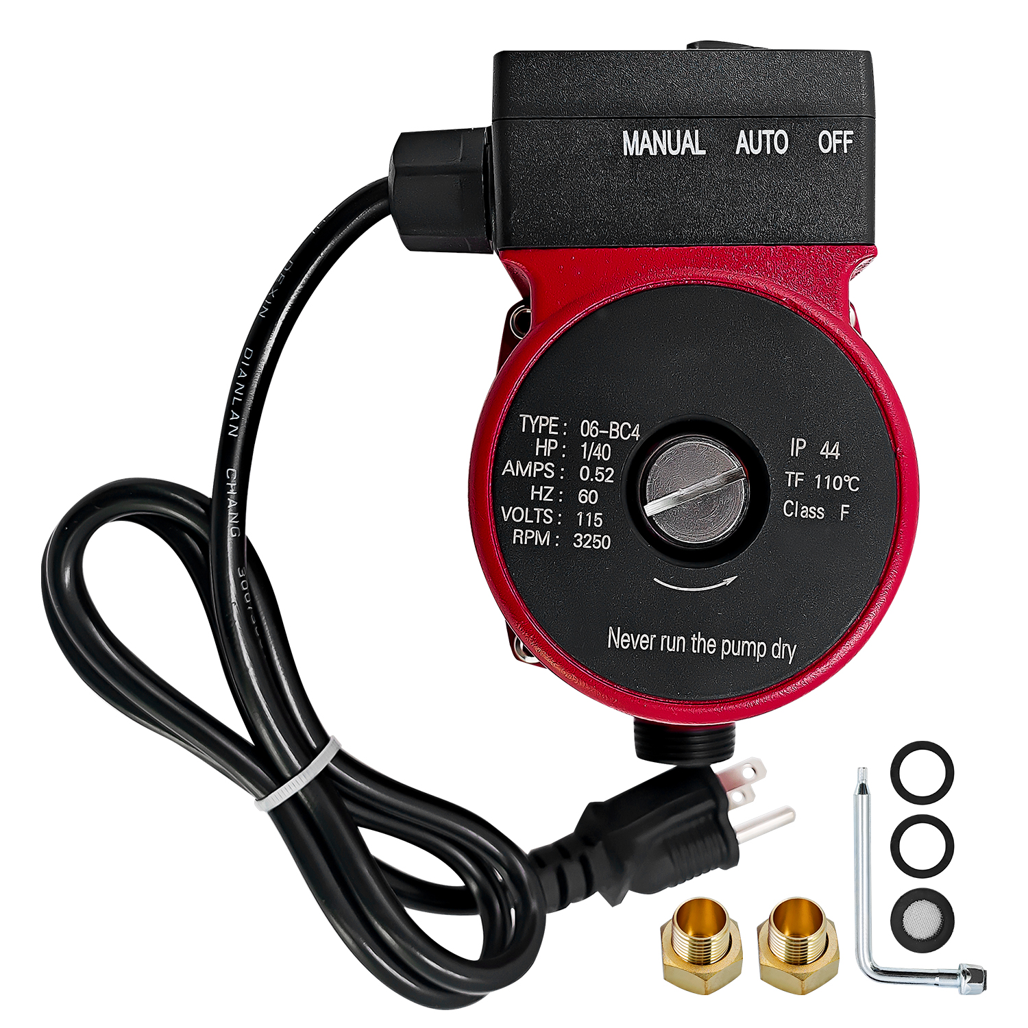 006-BC4 Water Circulator Pump Boiler Pump for Taco 115V 1/40 HP 3/4" to 1/2" Union