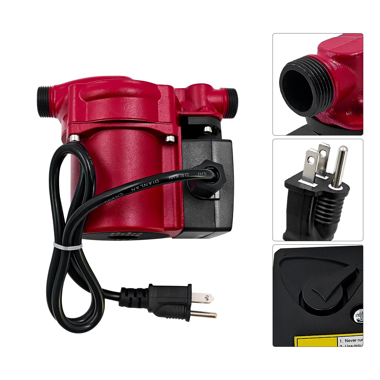 006-BC4 Water Circulator Pump Boiler Pump for Taco 115V 1/40 HP 3/4" to 1/2" Union