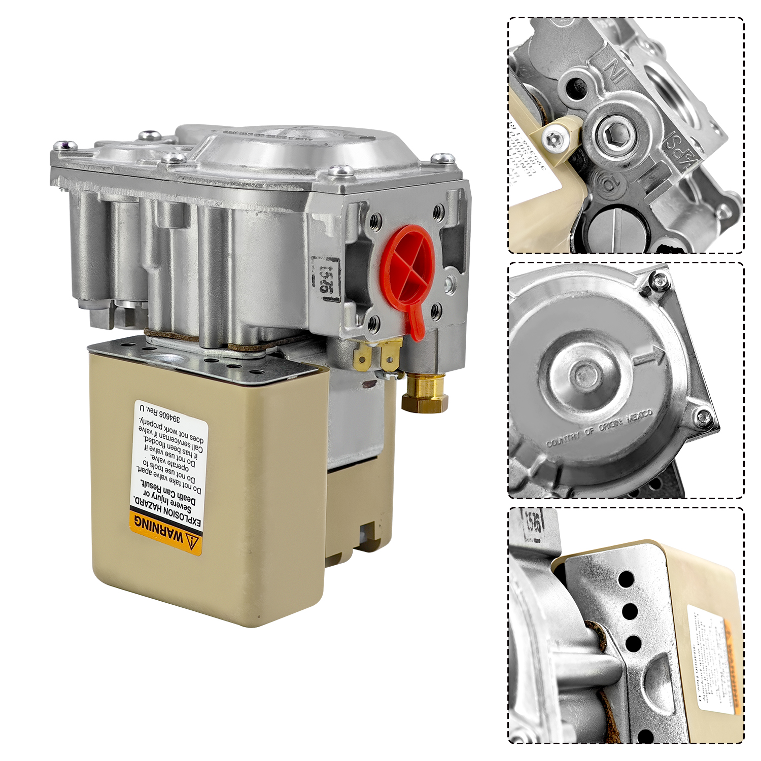 Furnace Smart Gas Valve Intermittent Hot Surface Pilot Ignition for Honeywell SV9501M2528 Smart Valve Hot Surface Pre-Ignition Devices 24 V 50/60 Hz