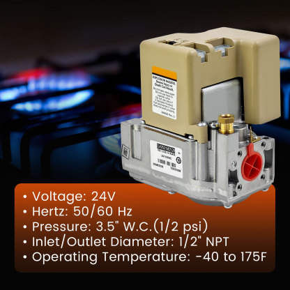 Furnace Smart Gas Valve Intermittent Hot Surface Pilot Ignition for Honeywell SV9501M2528 Smart Valve Hot Surface Pre-Ignition Devices 24 V 50/60 Hz
