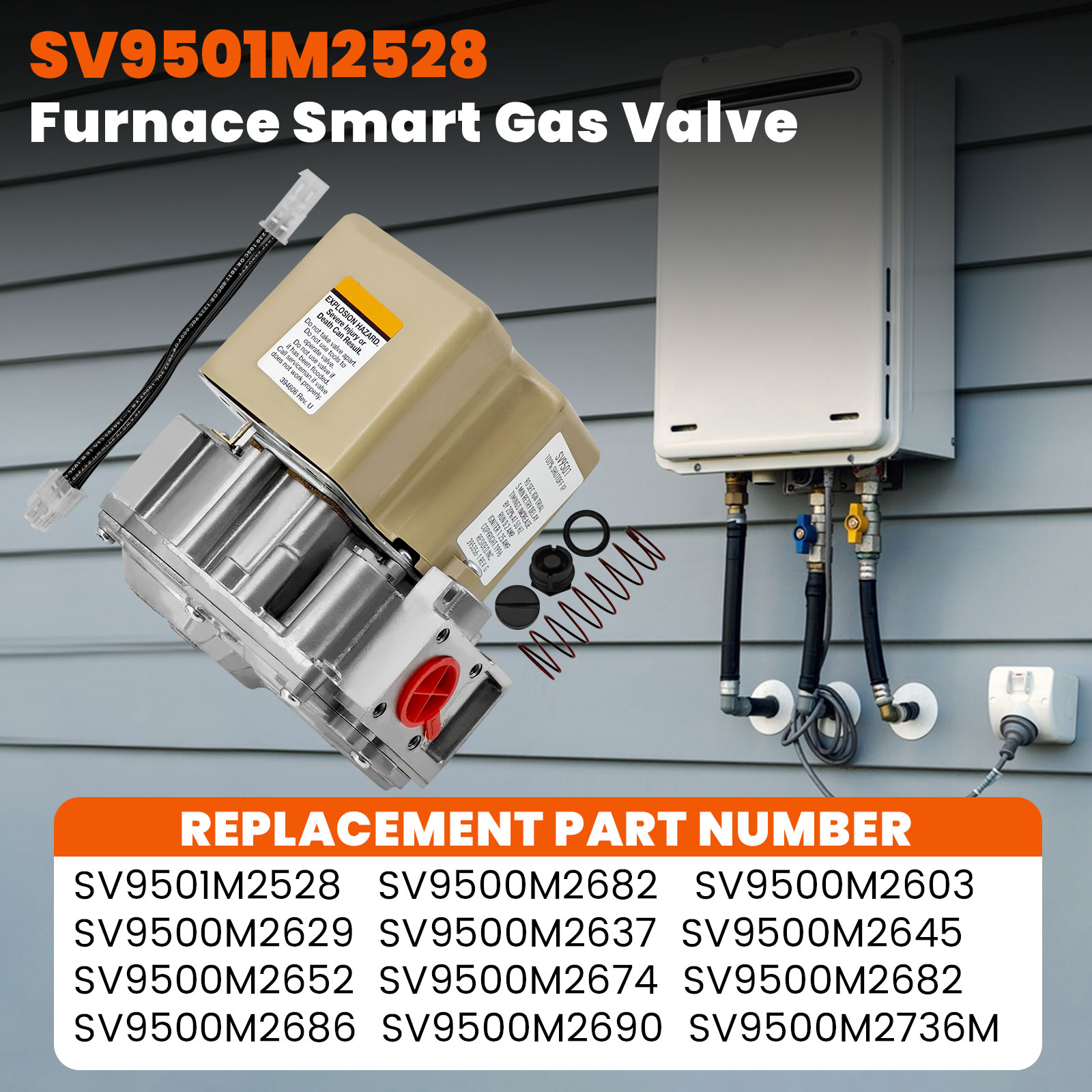 Furnace Smart Gas Valve Intermittent Hot Surface Pilot Ignition for Honeywell SV9501M2528 Smart Valve Hot Surface Pre-Ignition Devices 24 V 50/60 Hz