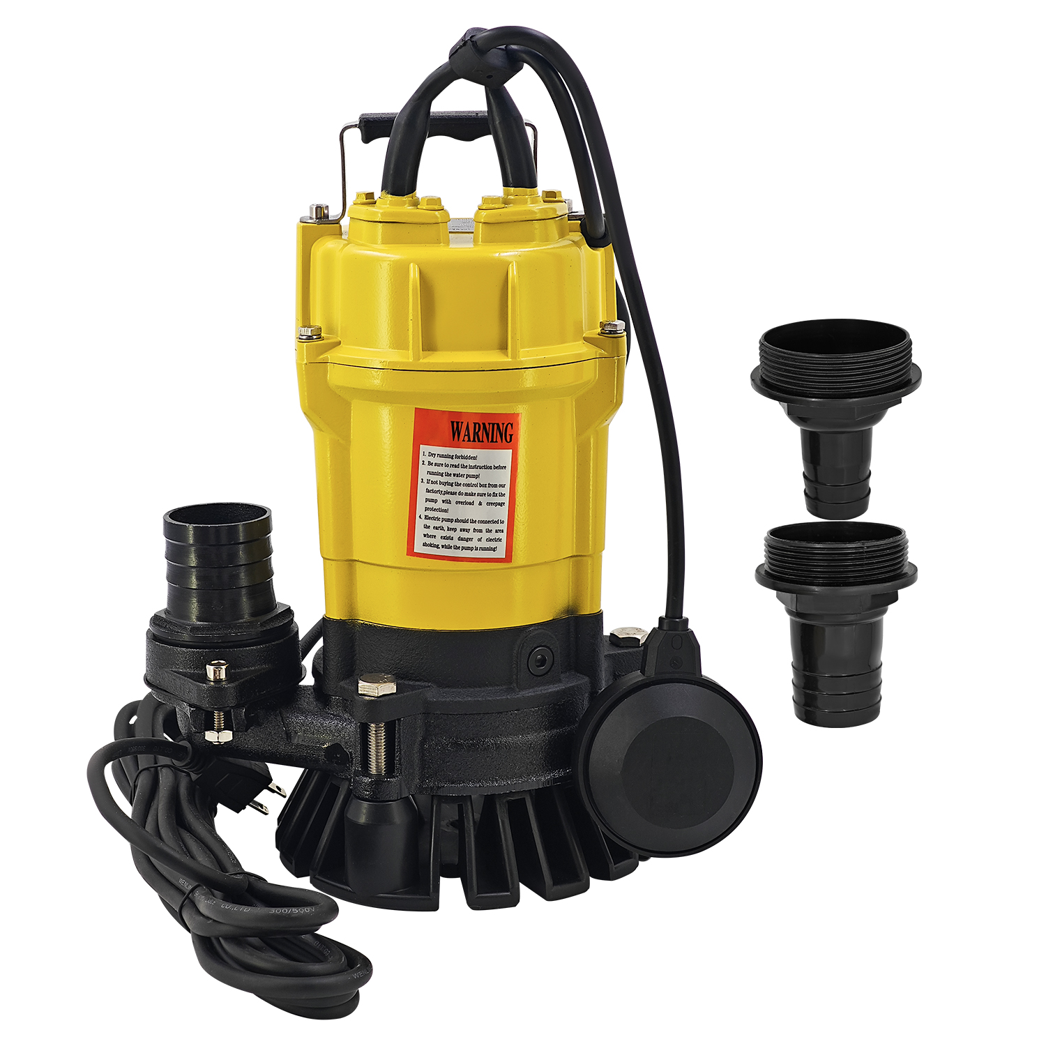 PSTF2 400 Submersible Pump w/Float Switch 1/2 HP 110V 2'' Dewatering Pump Effluent Pump for Wacker Neuson for Pool Basement Outdoor Pond Draining