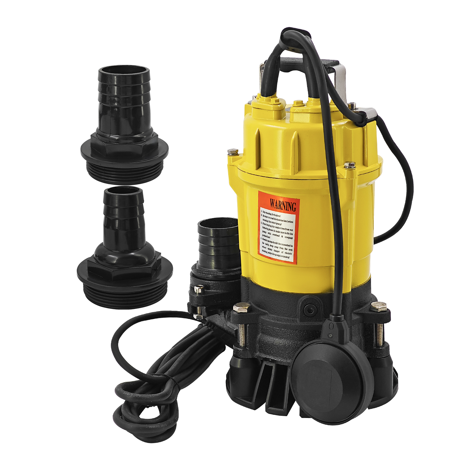 PSTF2 400 Submersible Pump w/Float Switch 1/2 HP 110V 2'' Dewatering Pump Effluent Pump for Wacker Neuson for Pool Basement Outdoor Pond Draining