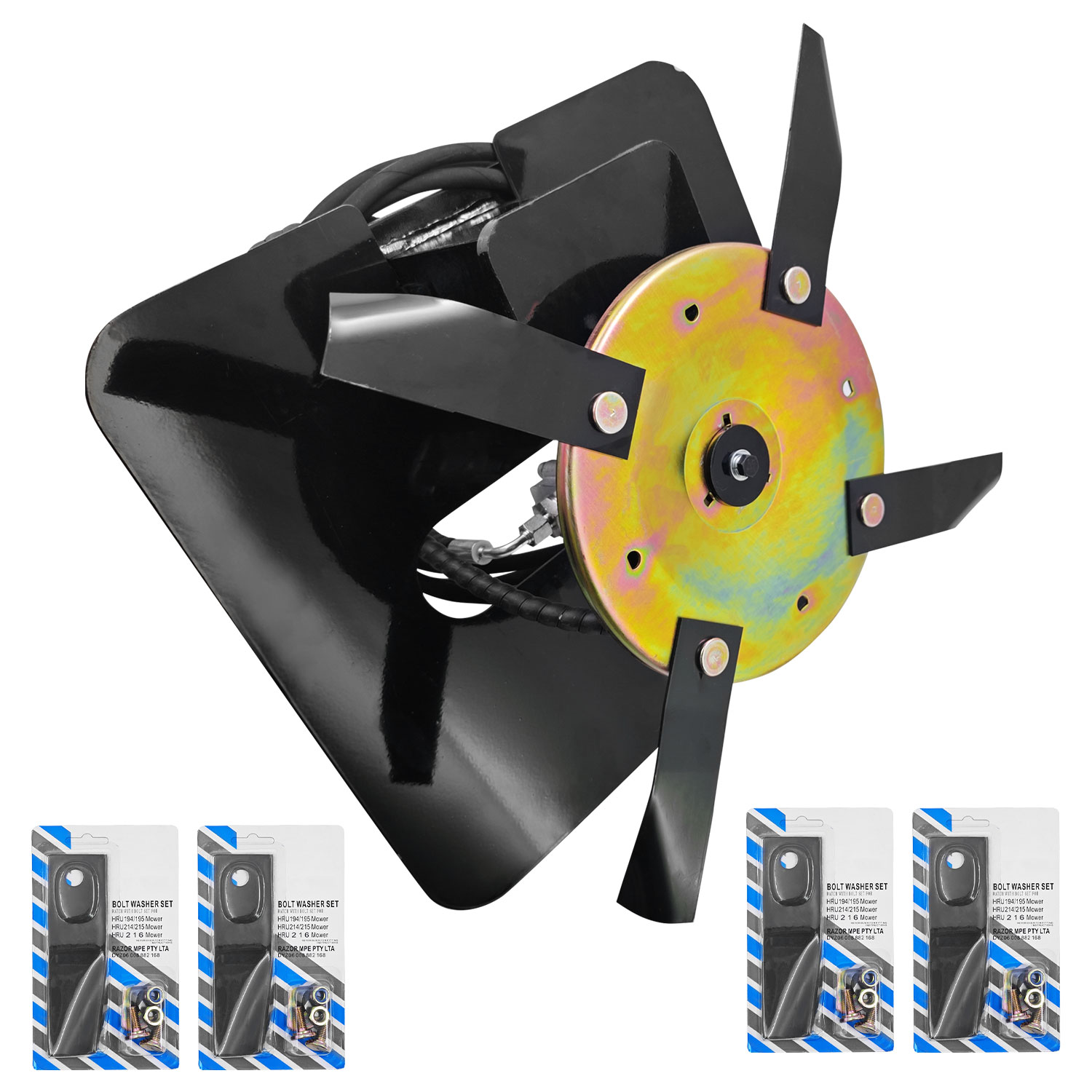 Hydraulic Flail Mower Brush Cutter Attachment for 1-2.0 Ton Mini Excavator Grass w/8 blades