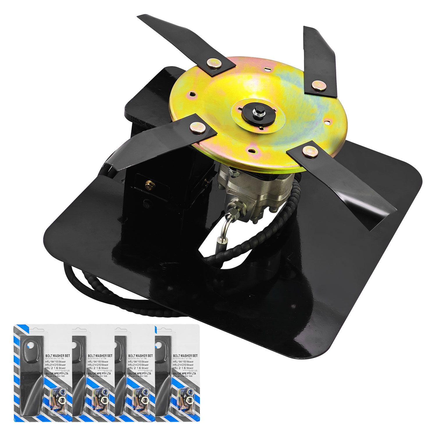 Hydraulic Flail Mower Brush Cutter Attachment for 1-2.0 Ton Mini Excavator Grass w/8 blades