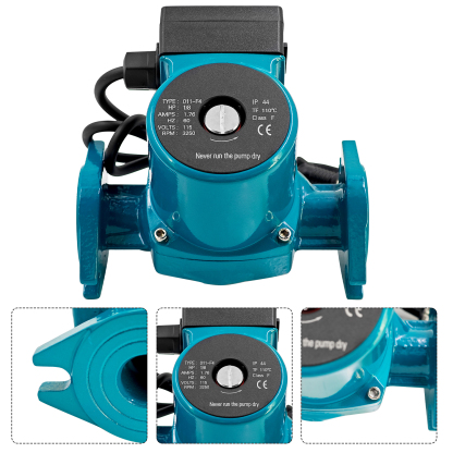 Circulating Pump 0-31 Gpm Flow Range 1/8 hp Cast Iron Cartridge 0011-BF4-J