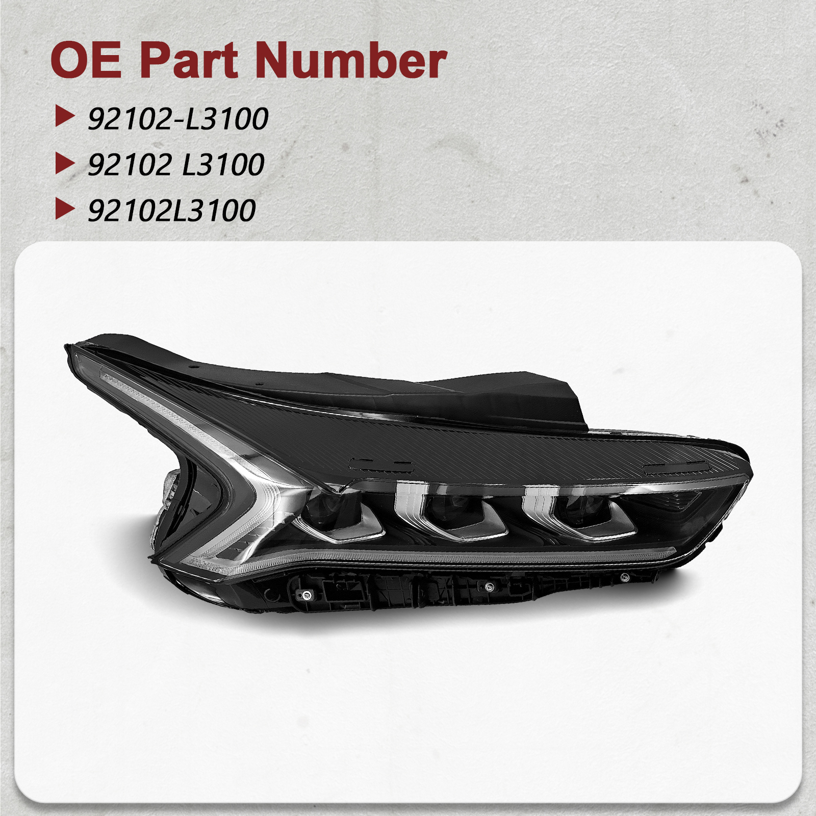 Right Passenger Side LED Headlight Headlamp Assembly for Kia K5 GT-Line GT 2021-2024 (NOT Fits for LX/LXS/EX)