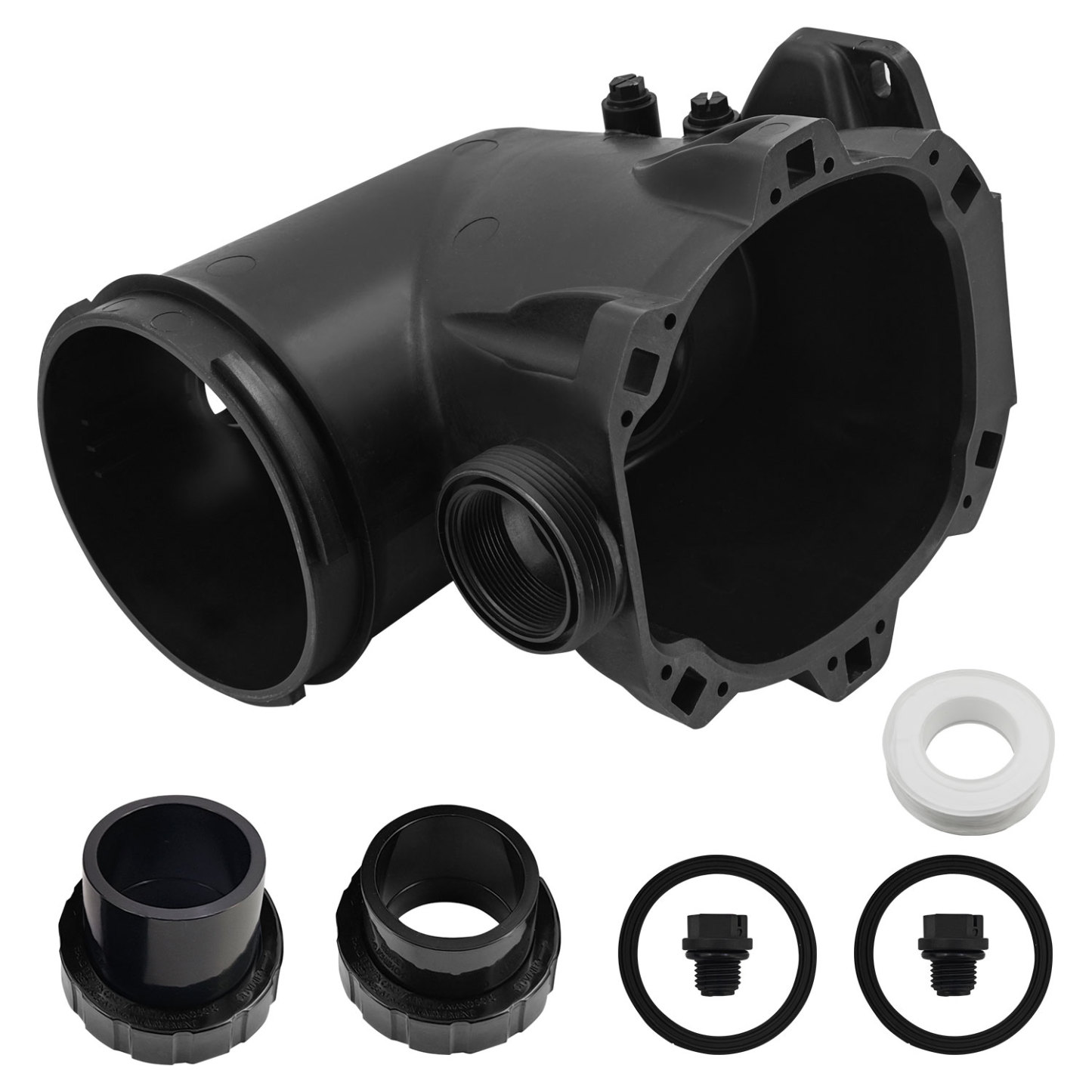 SPX3200A Housing Pump Body Fit for Hayward Tristar Pumps for EcoStar Pump for TriStar Pump SP3200X SP3200EE Series for EcoStar SP3400VSPVR SP3400VSP W/ 2" Threads & Drain Plugs