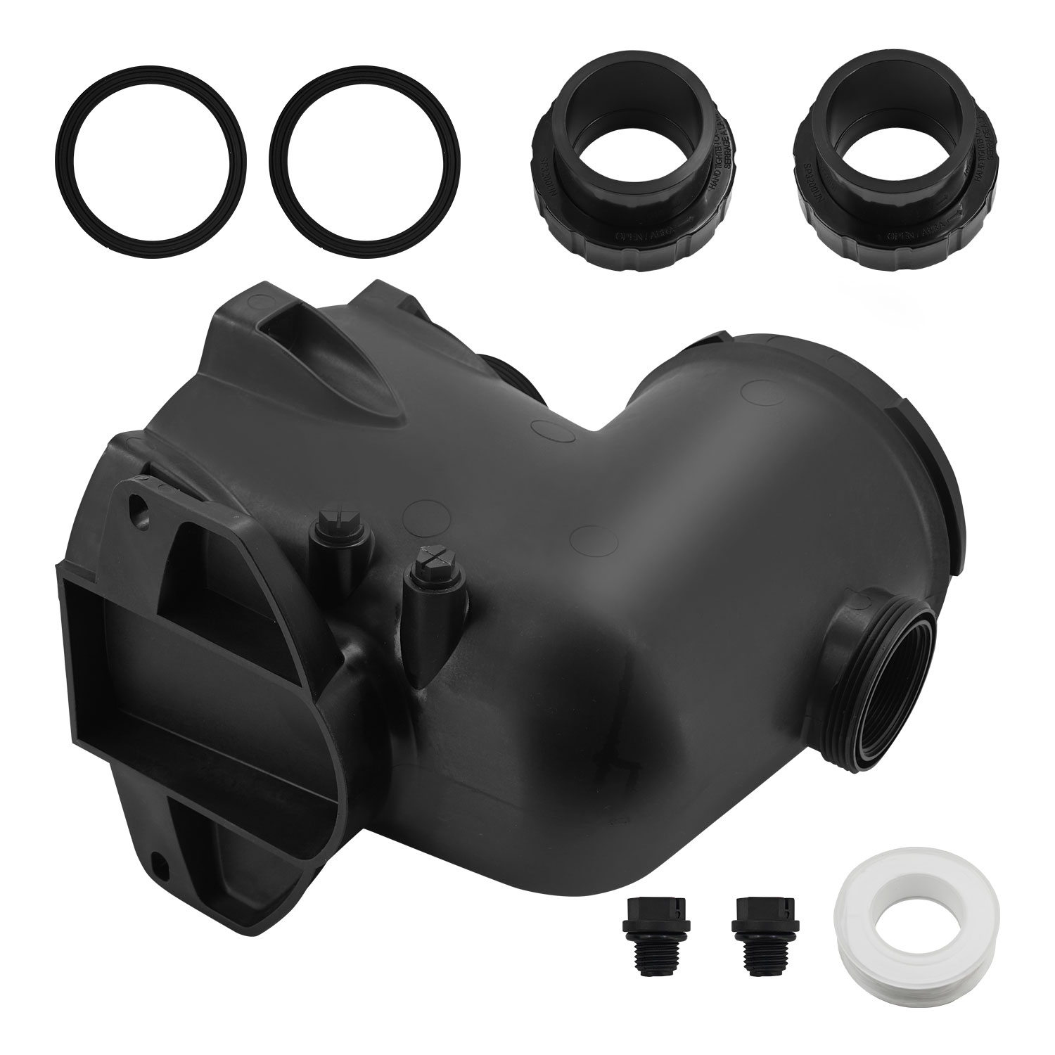 SPX3200A Housing Pump Body Fit for Hayward Tristar Pumps for EcoStar Pump for TriStar Pump SP3200X SP3200EE Series for EcoStar SP3400VSPVR SP3400VSP W/ 2" Threads & Drain Plugs