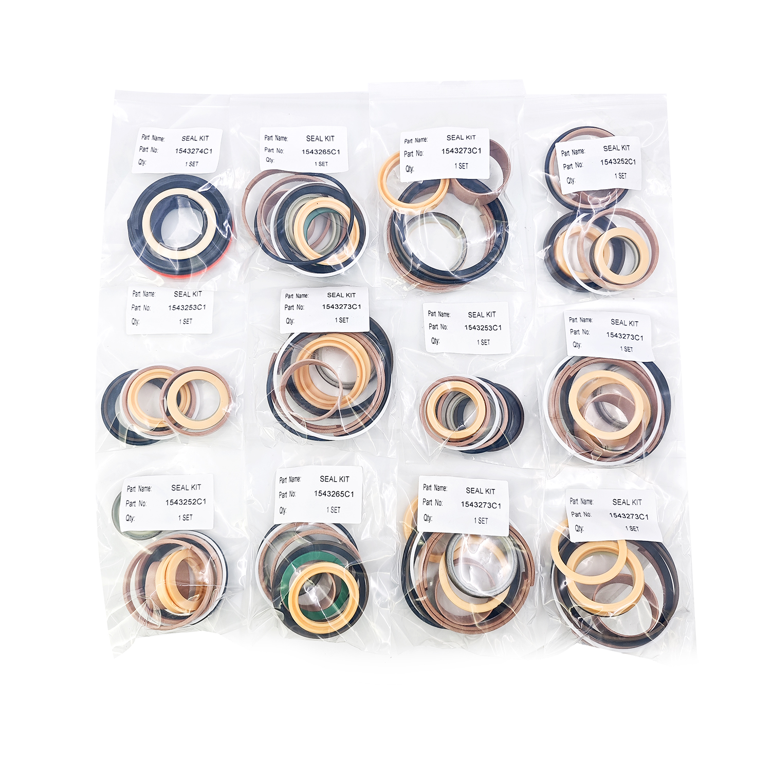 12Pcs Whole Machine Hydraulic Cylinder Seal Kit for Case 580B