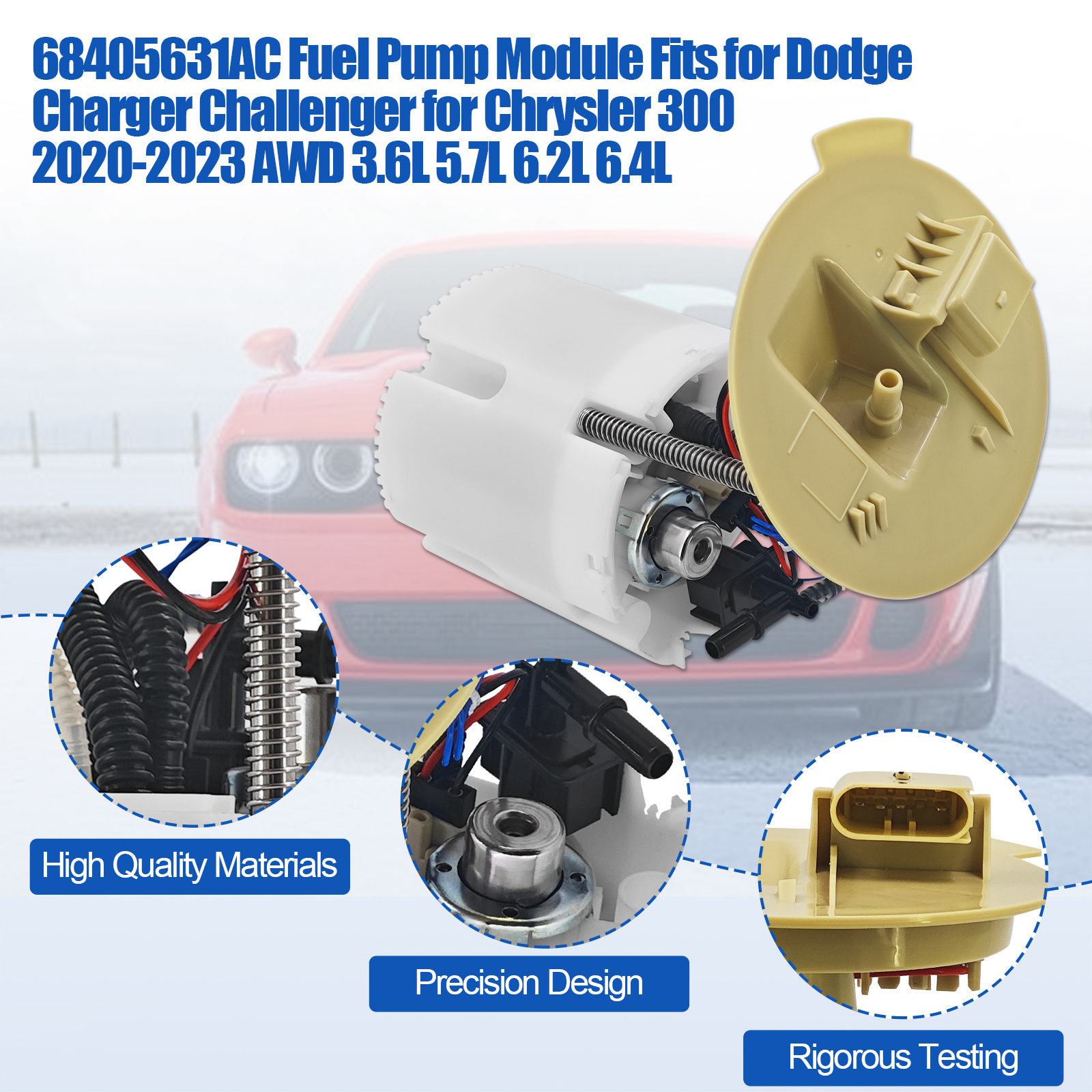 Fuel Pump Module for Dodge Charger Challenger for Chrysler 300 2020-2023 AWD 3.6L 5.7L 6.2L 6.4L