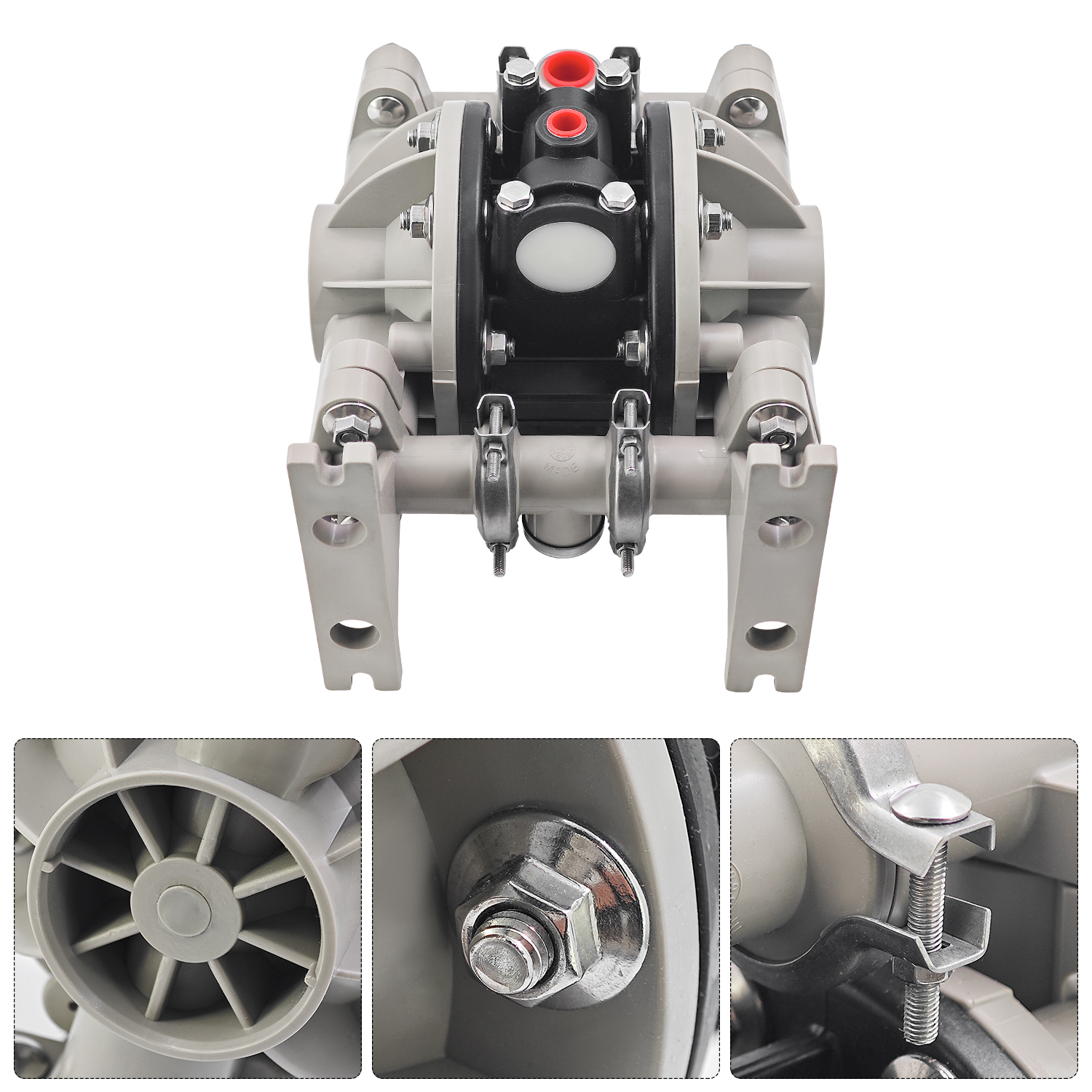 Polypropylene Santoprene Single Double Diaphragm Pump for ARO Diaphragm Pump for Ingersoll Rand Air Compressor, 13 gpm, 100 psi