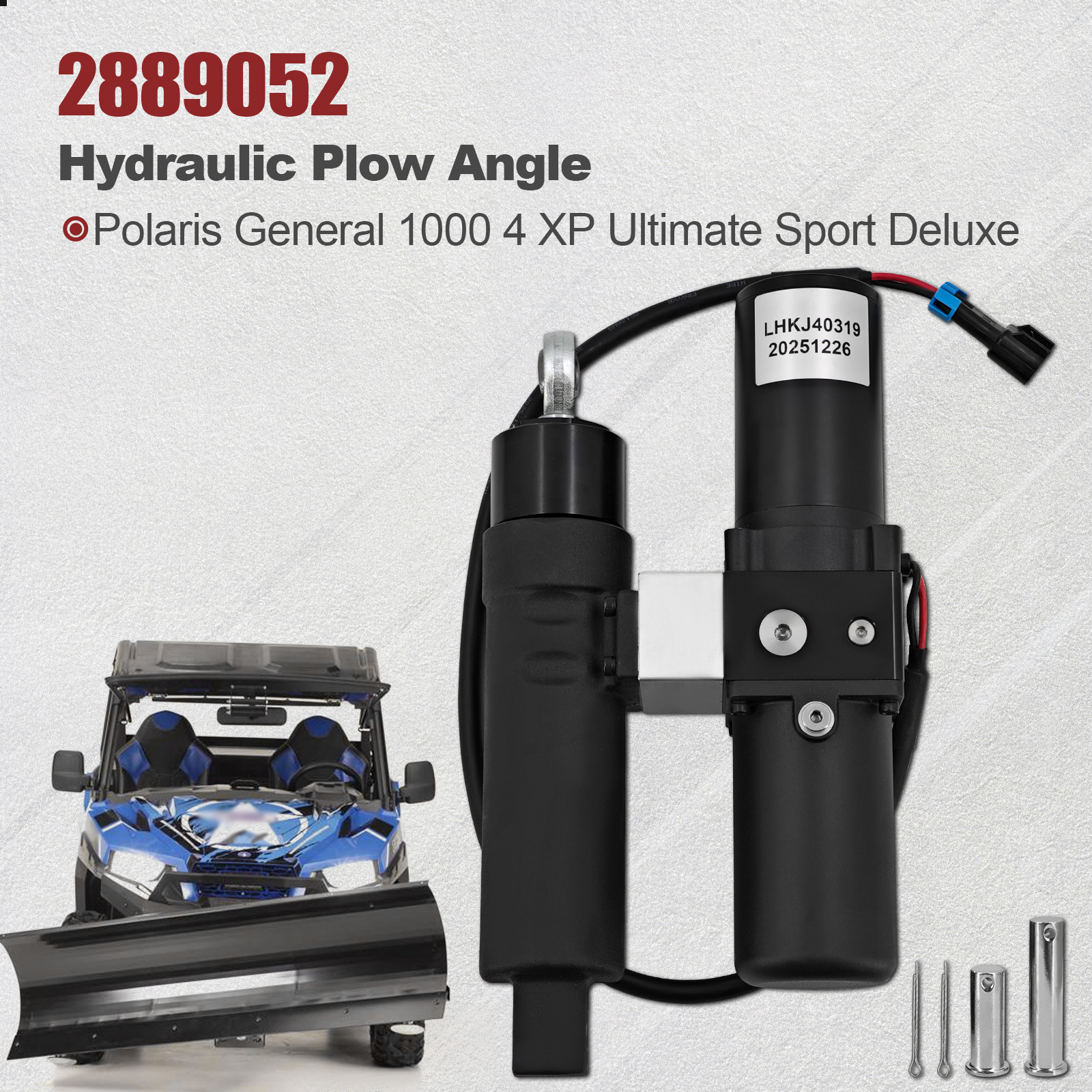 Hydraulic Plow Angle for Polaris General 1000 4 XP Ultimate Sport Deluxe