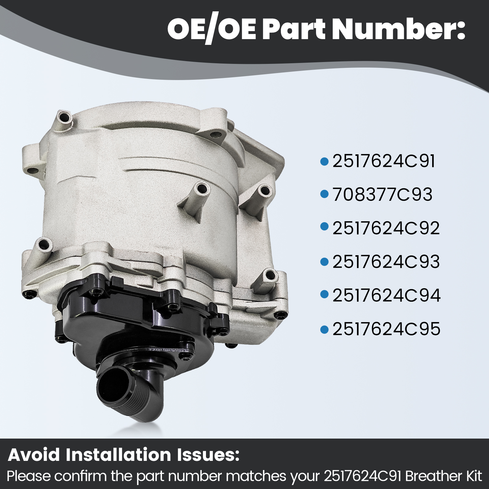 Breather Kit for International MaxxForce 11&13L Engine Fits I786 A26 12.4L