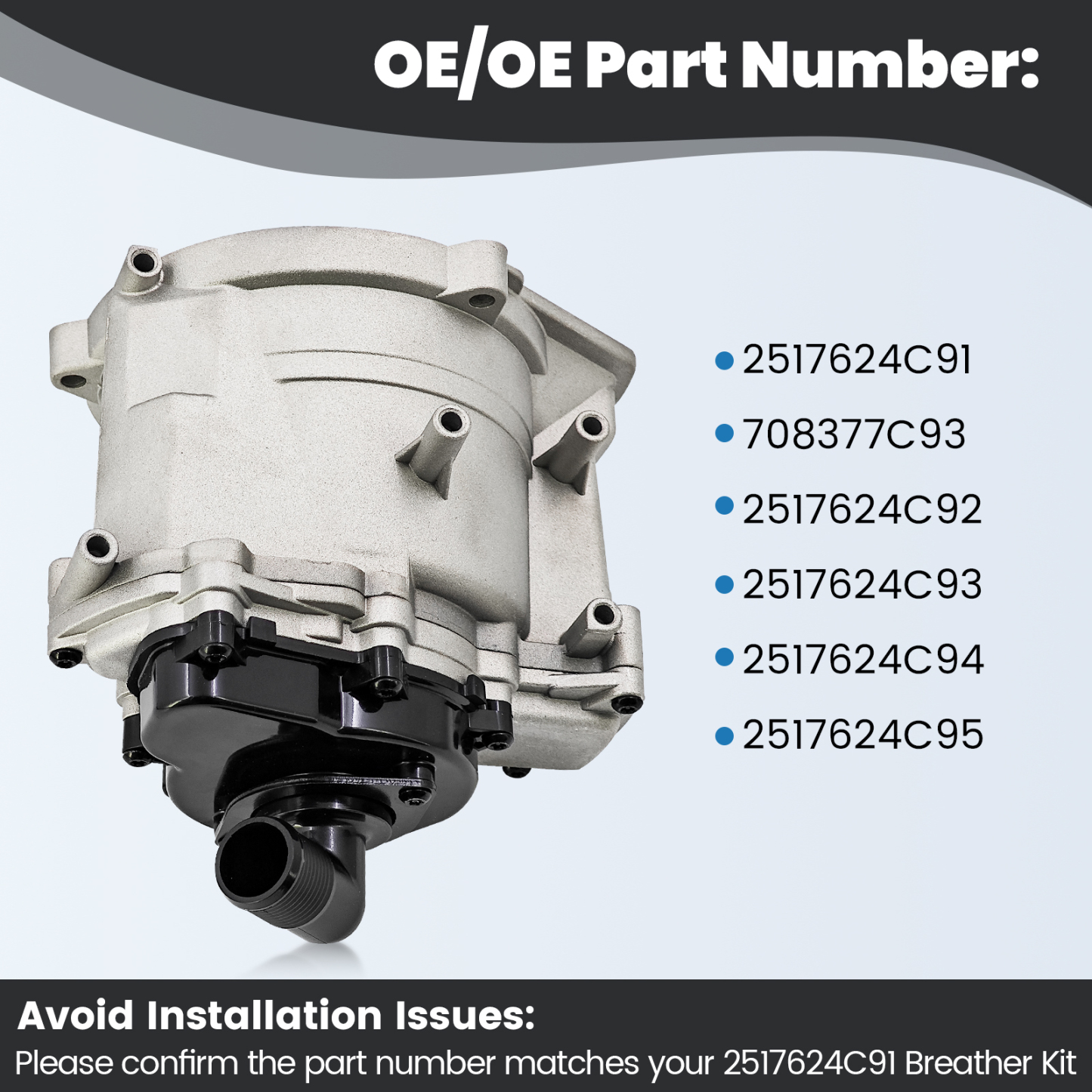 Breather Kit for International MaxxForce 11&13L Engine Fits I786 A26 12.4L