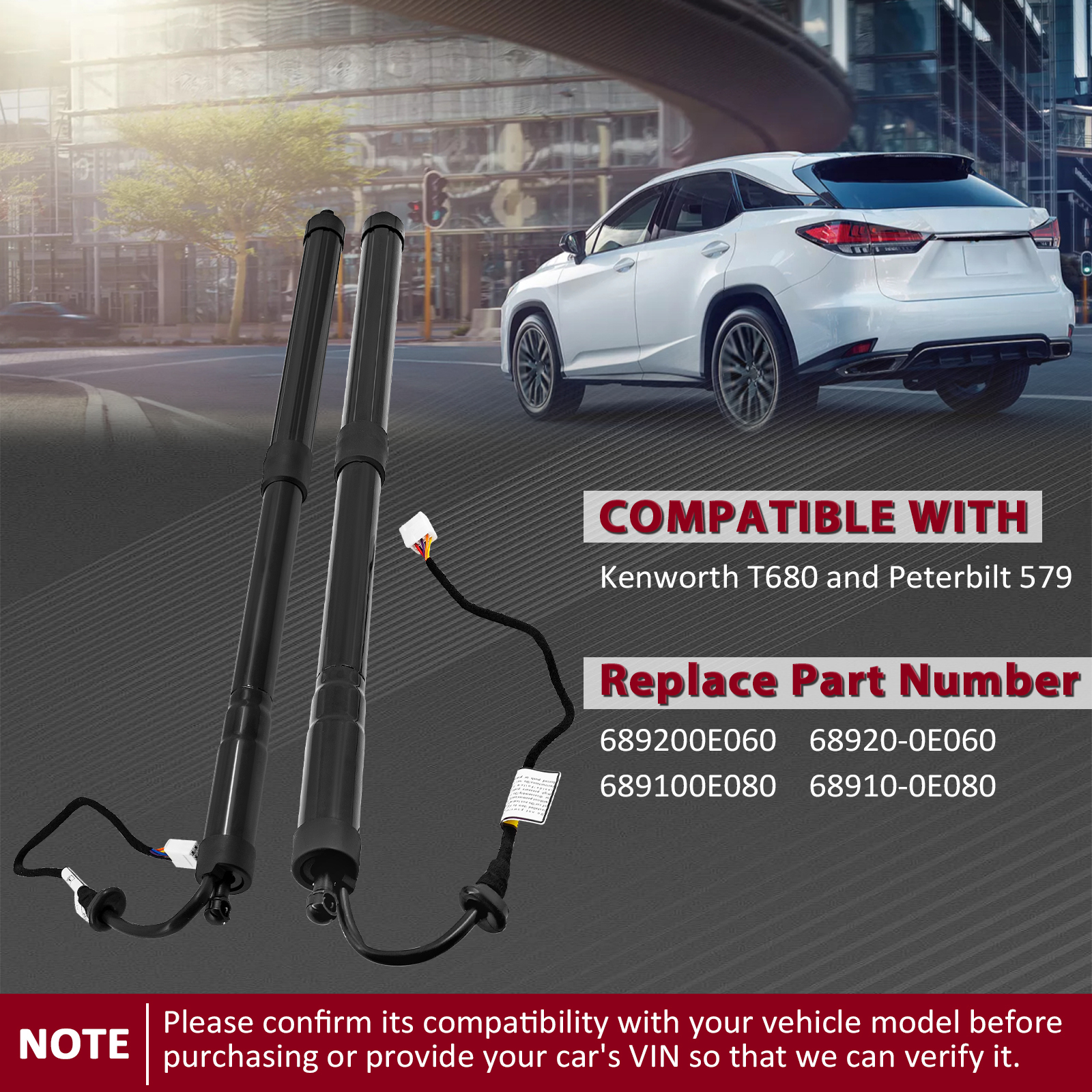 Rear Left & Right Tailgate Power Hatch Lift Support Shock Strut Compatible with Lexus RX350 RX450h 2020-2022