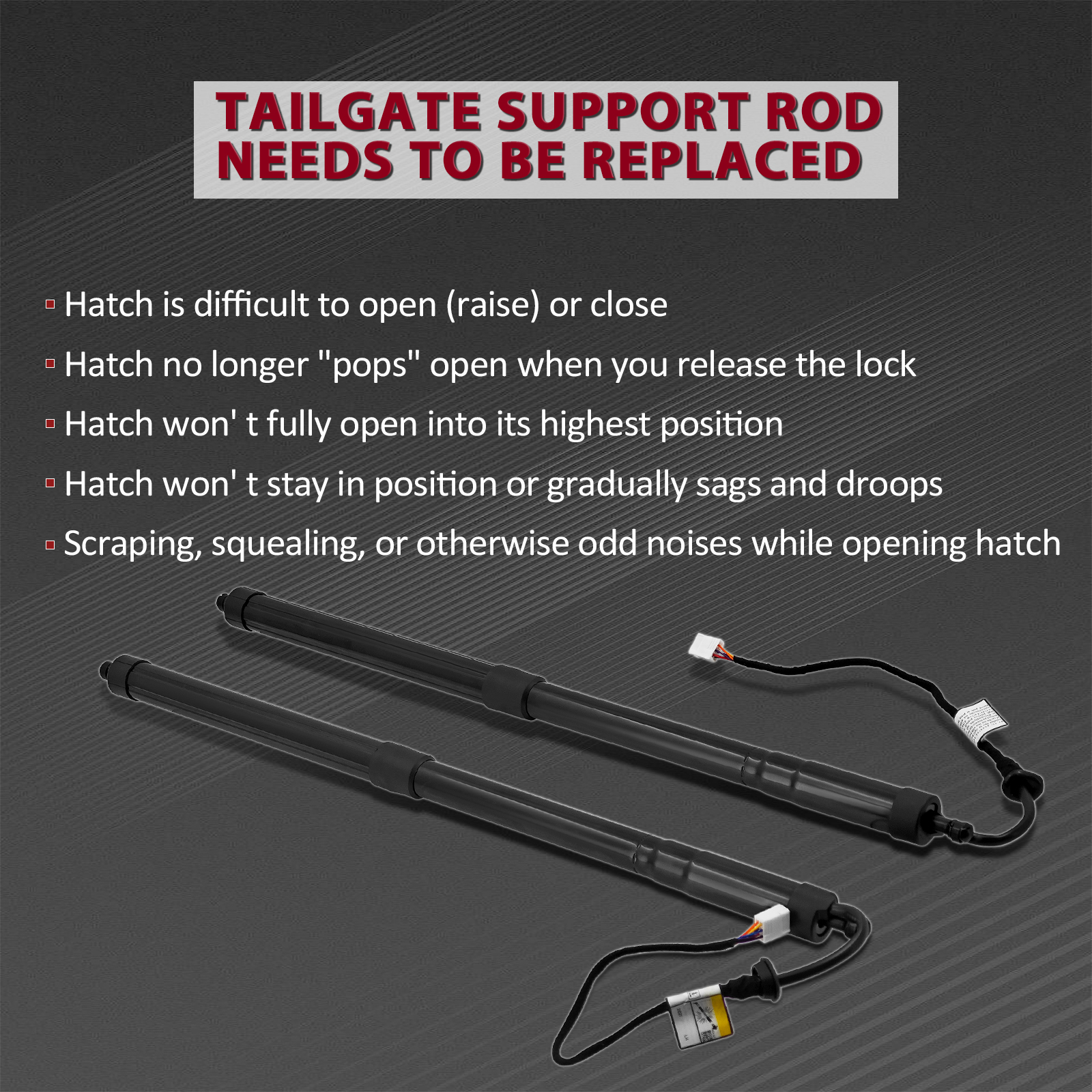 Rear Left & Right Tailgate Power Hatch Lift Support Shock Strut Compatible with Lexus RX350 RX450h 2020-2022