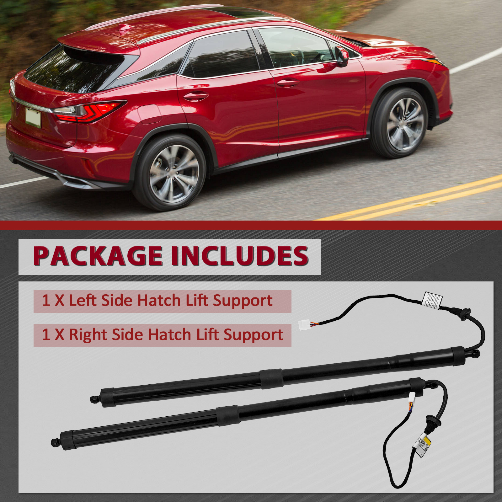 Rear Left & Right Tailgate Power Hatch Lift Support Shock Strut Compatible with Lexus RX350 RX450h 2020-2022