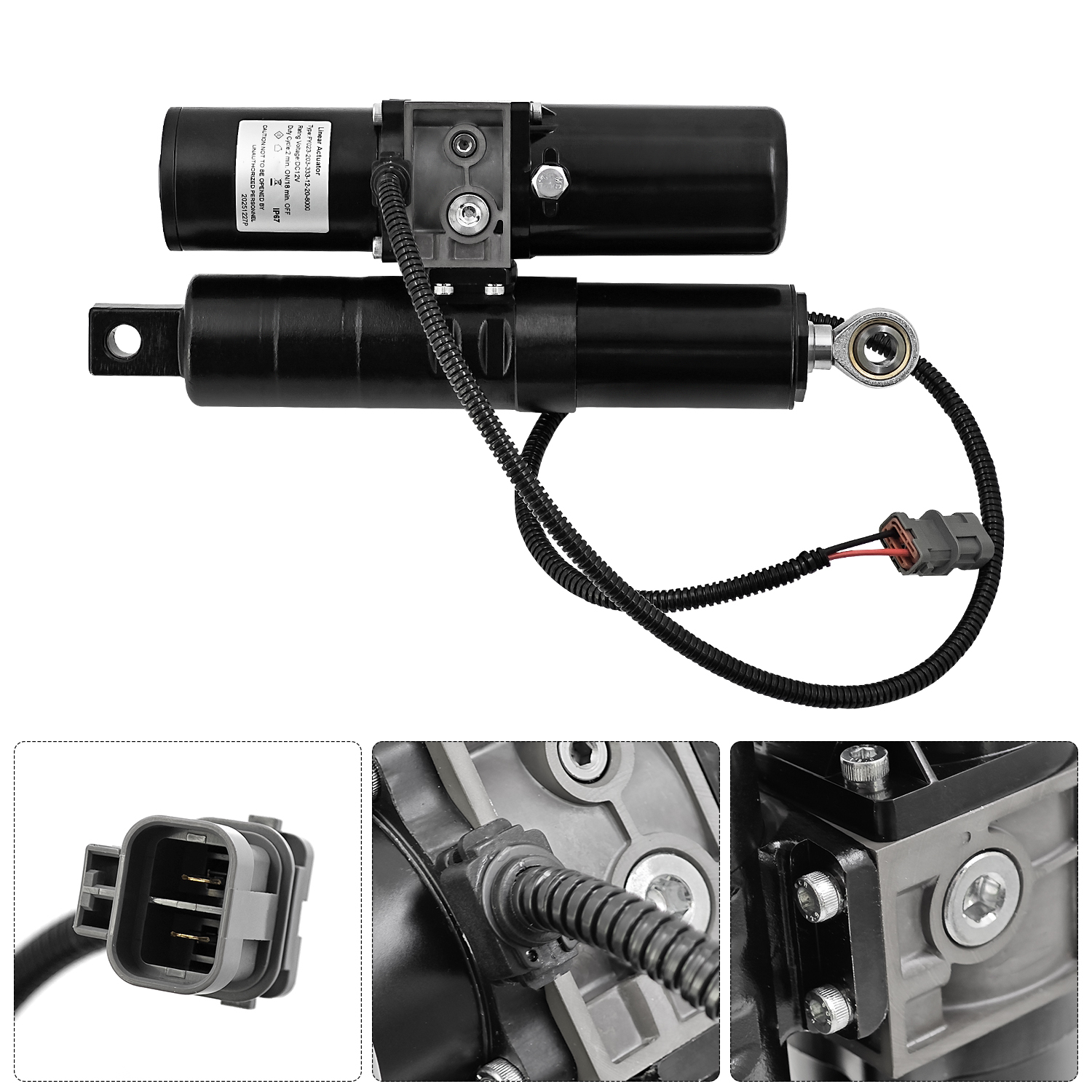 FY023 Hydraulic Actuator for UTV Snow Plow System – Fits Denali Standard/Pro Series & SuperATV Plow Pro Pushtubes