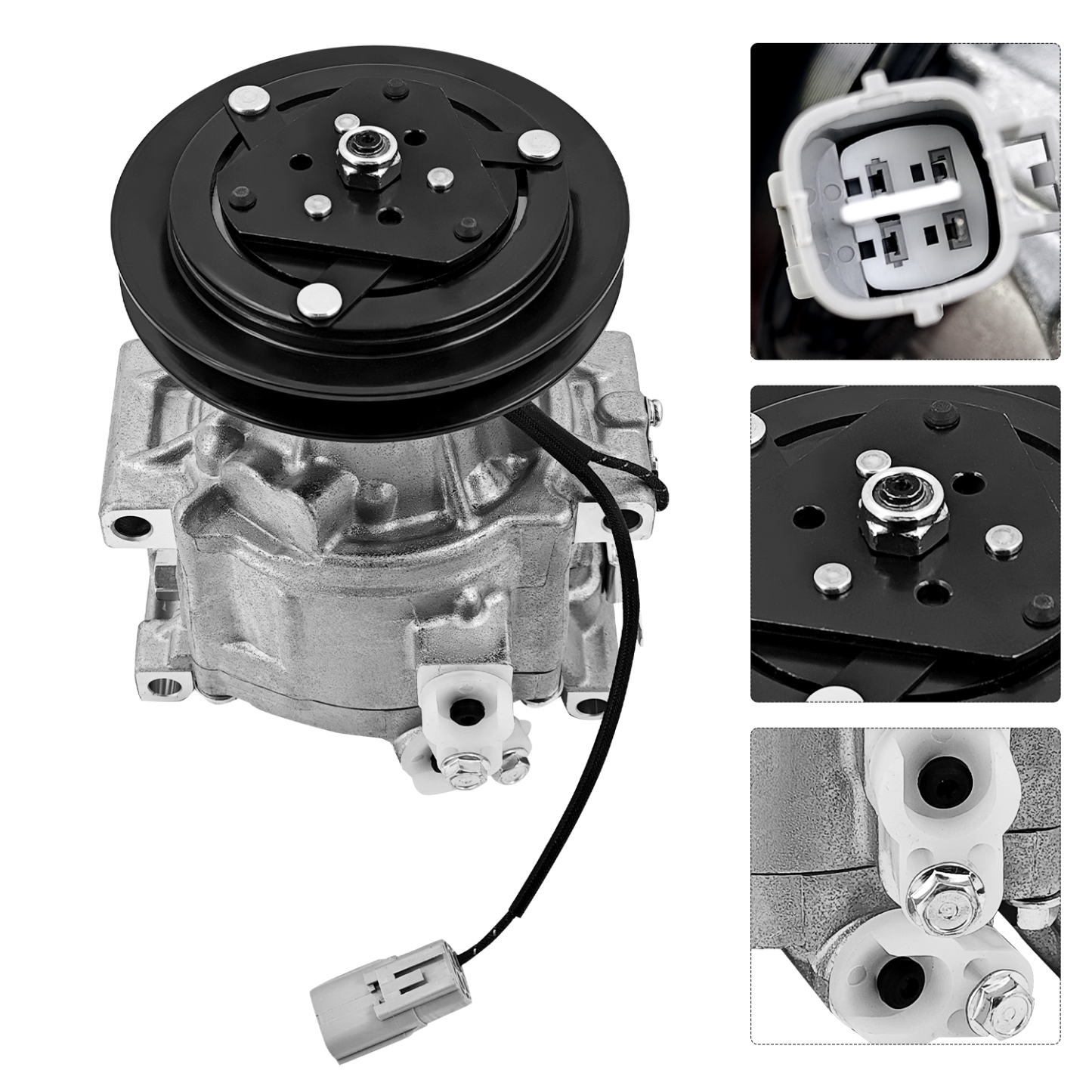 12V SCS06 Air Conditioning Compressor for Kubota Tractor M110 M120 M4900 M6800 M9000 M5700DHC M8200DHC ME8200DHC