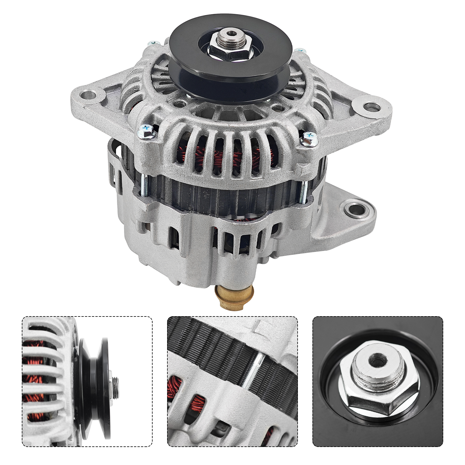 100A 12V Alternator for Kubota Caterpillar Ausa 143-28130 11921 A-80631 A2TCA077 554752RI