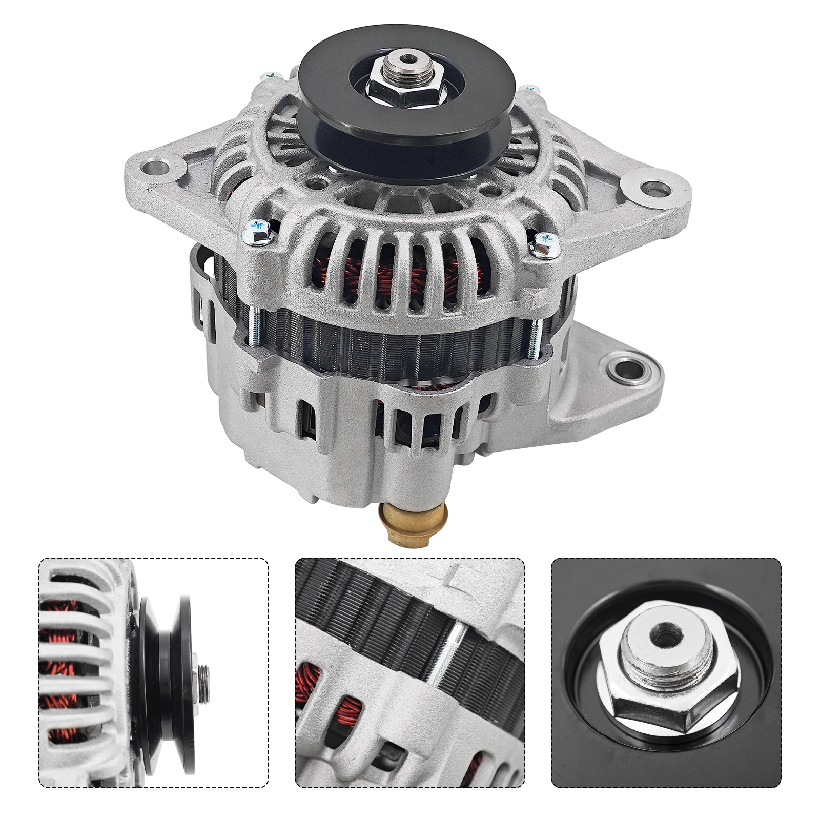 100A 12V Alternator for Kubota Caterpillar Ausa 143-28130 11921 A-80631 A2TCA077 554752RI