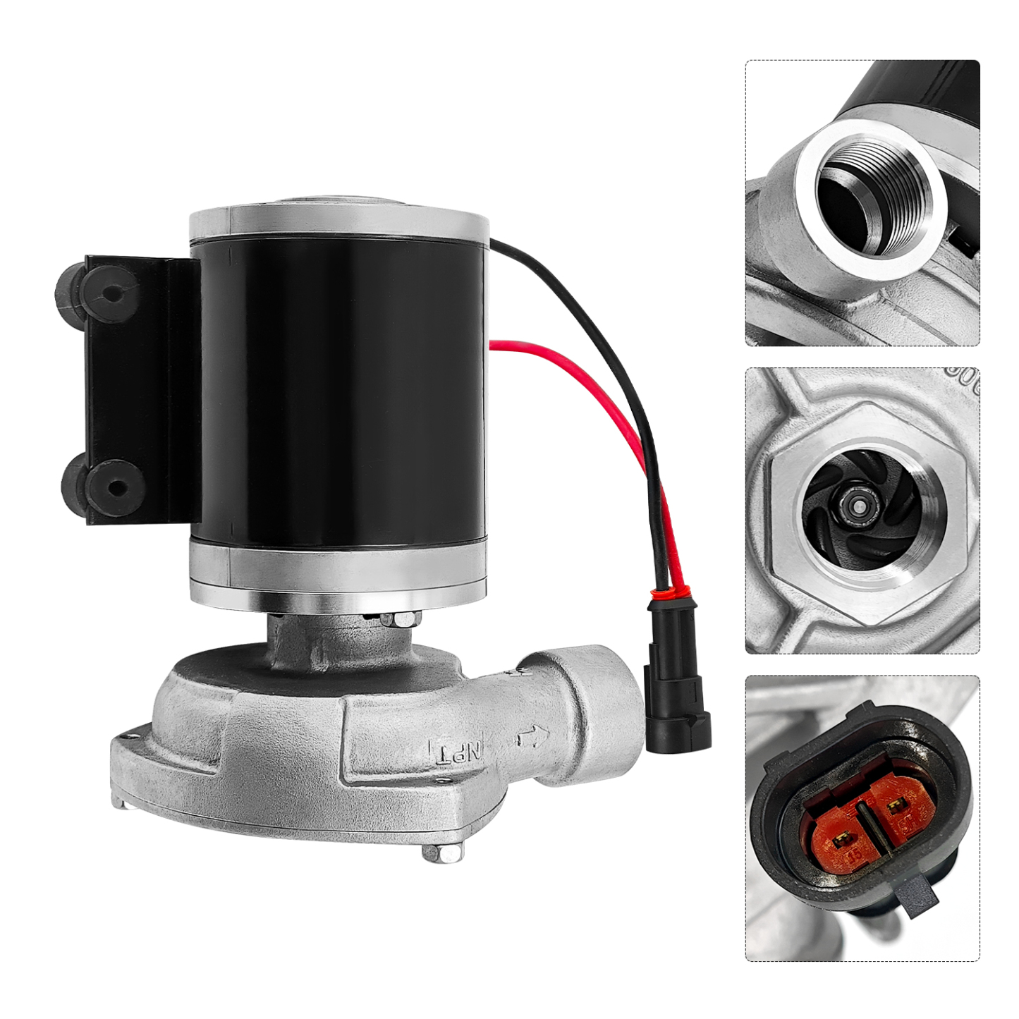 12V ‎29.7GPM Low-Pressure Marine Centrifugal Pump Replacement for Jabsco 50840-0012 Cyclon Centrifugal Pump 8.7Psi 3/4"NPT Stainless Steel Electric Water Pump for Marine & RV