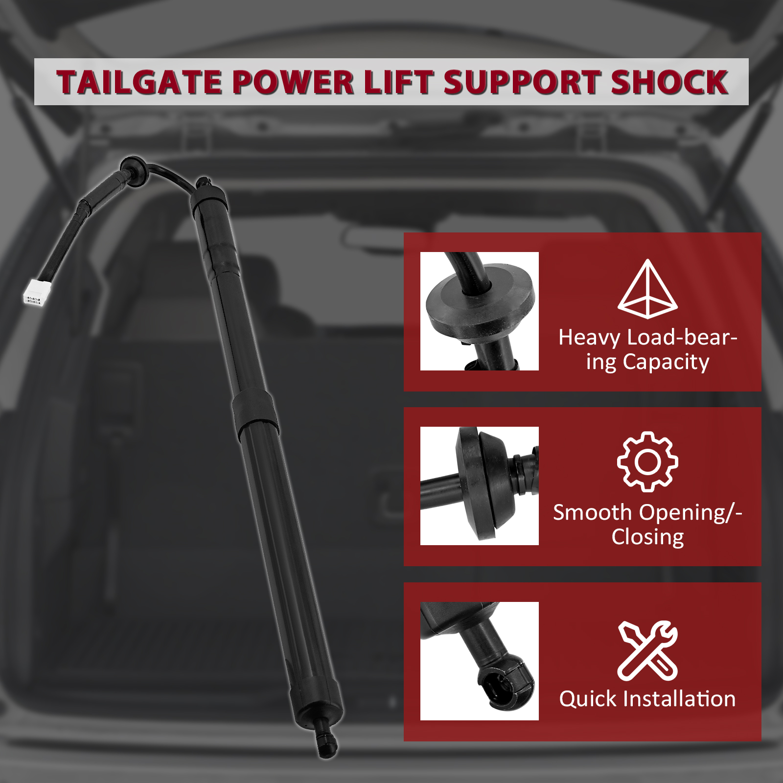 2PCS Rear Left Driver & Right Passenger Side Tailgate Power Lift Support Shock Strut Compatible with Toyota Venza 2021-2023