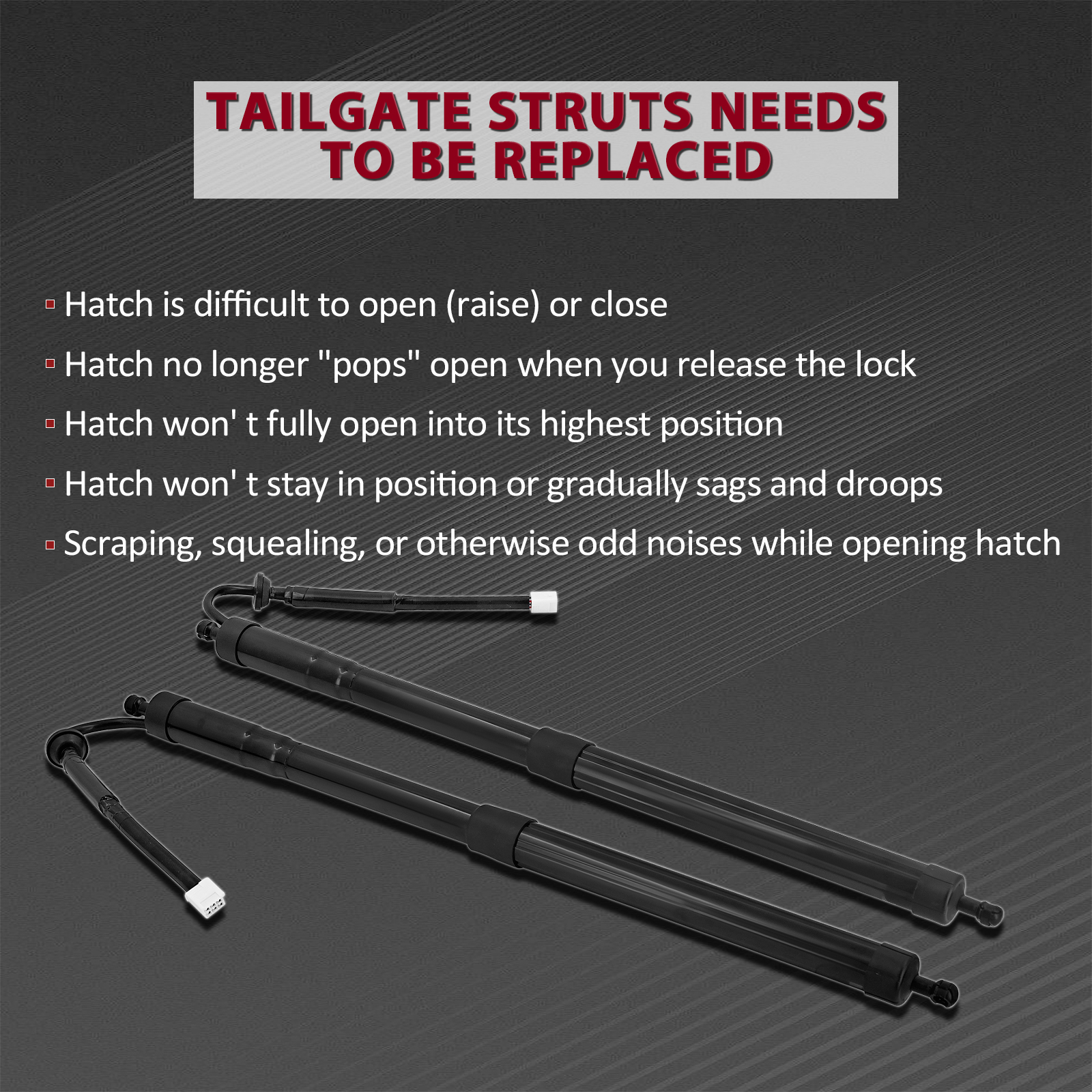 2PCS Rear Left Driver & Right Passenger Side Tailgate Power Lift Support Shock Strut Compatible with Toyota Venza 2021-2023