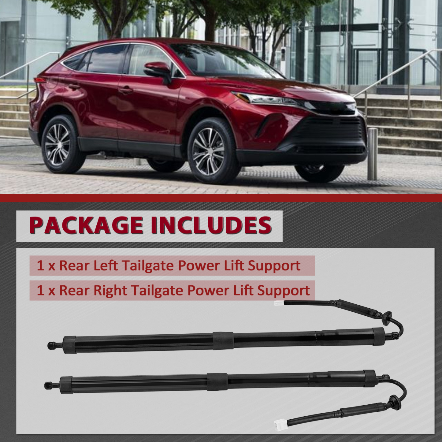 2PCS Rear Left Driver & Right Passenger Side Tailgate Power Lift Support Shock Strut Compatible with Toyota Venza 2021-2023