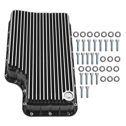 Brushed Heavy Duty 6R140 Transmission Deep Pan for Ford F250/F350/F450/F550 2011-2019 6.7L w/6R140 Transmission