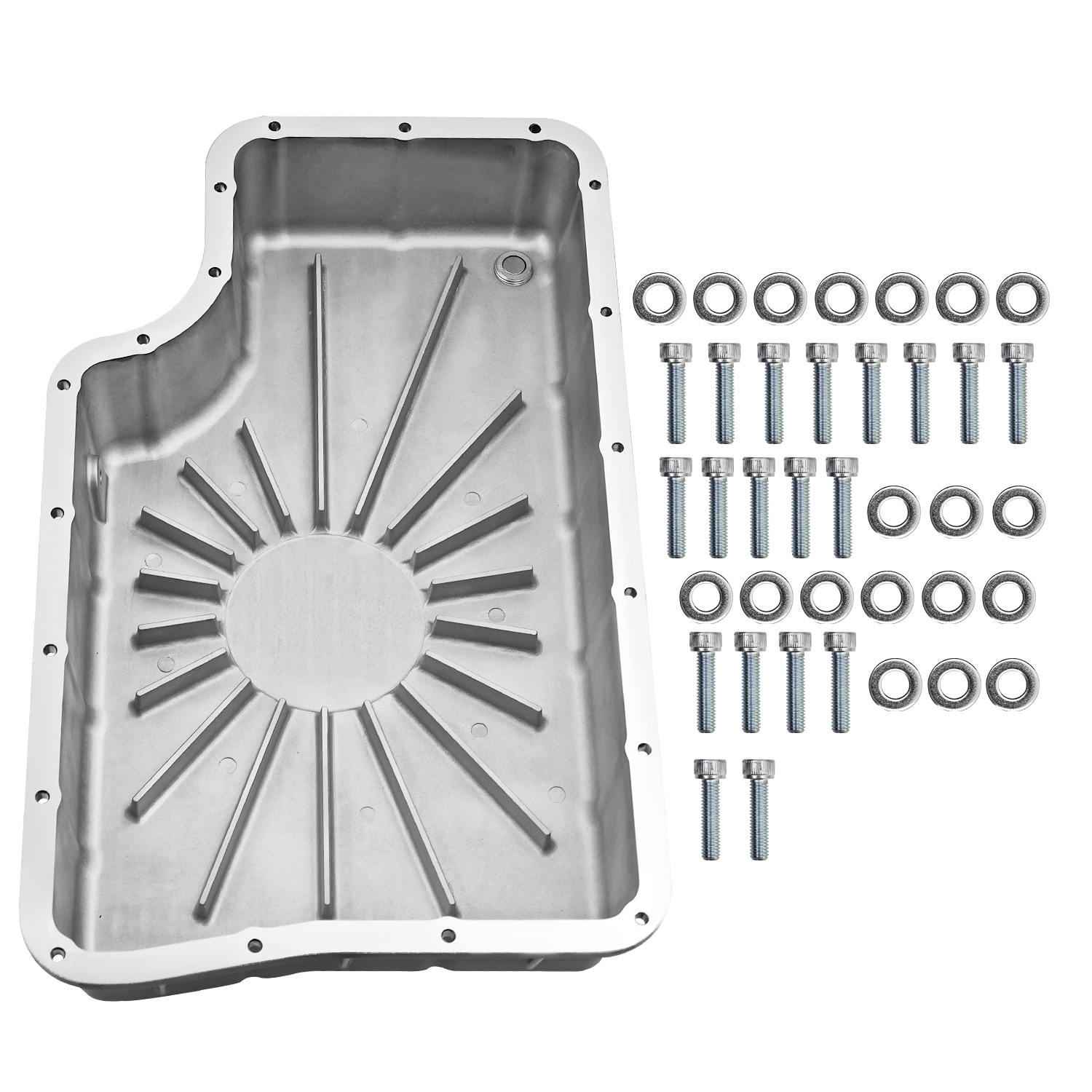 Brushed Heavy Duty 6R140 Transmission Deep Pan for Ford F250/F350/F450/F550 2011-2019 6.7L w/6R140 Transmission