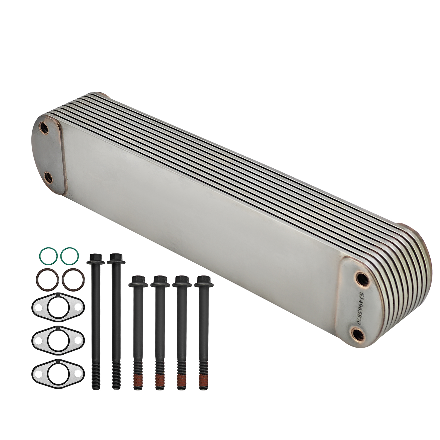 Engine Oil Cooler Kit for Cummins ISX15 QSX15 X15 Engines Oil Cooler with Gasket Sealing Washer and Screw