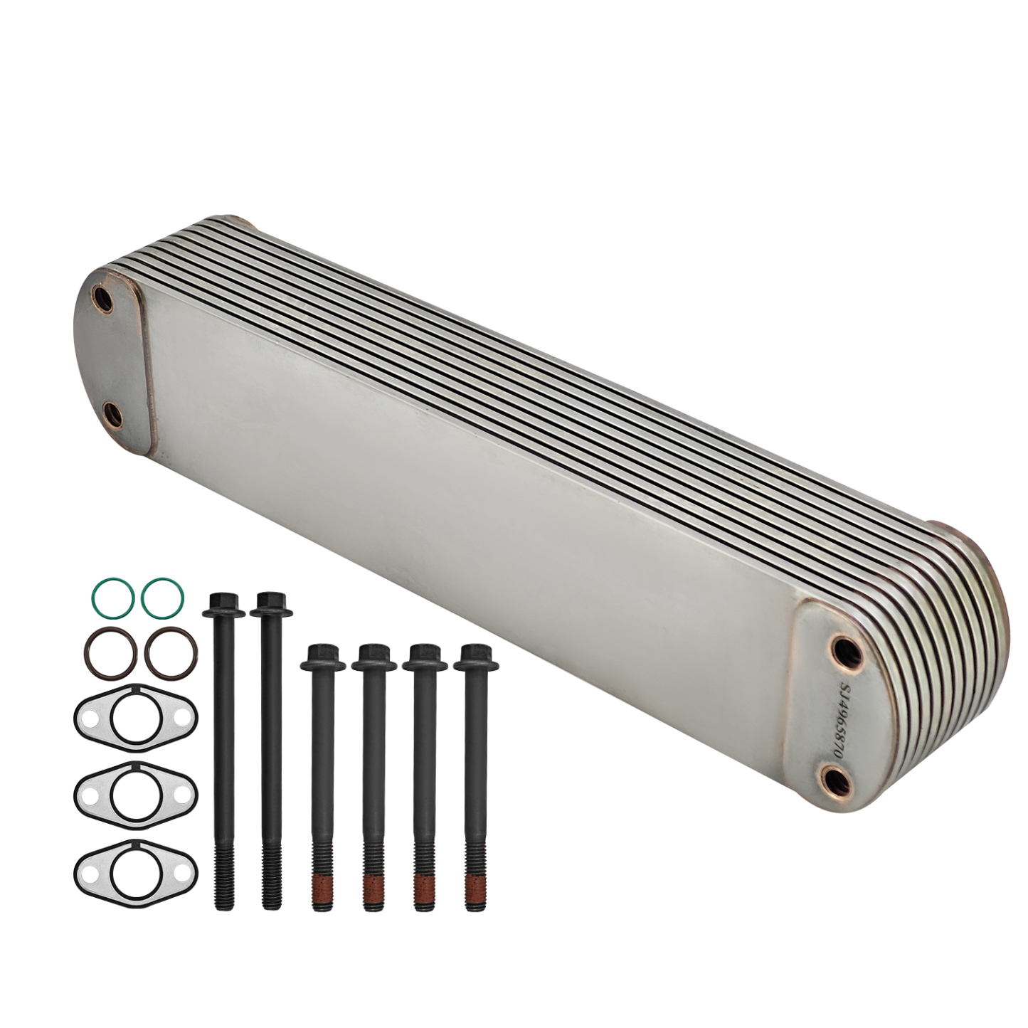 Engine Oil Cooler Kit for Cummins ISX15 QSX15 X15 Engines Oil Cooler with Gasket Sealing Washer and Screw